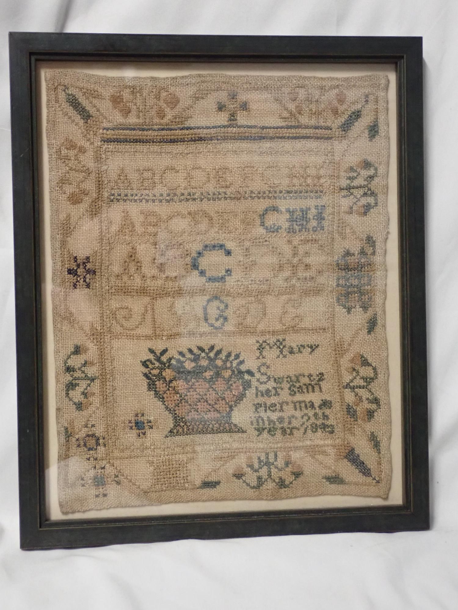 1843 Mary Swartz Sampler (1 of 6)