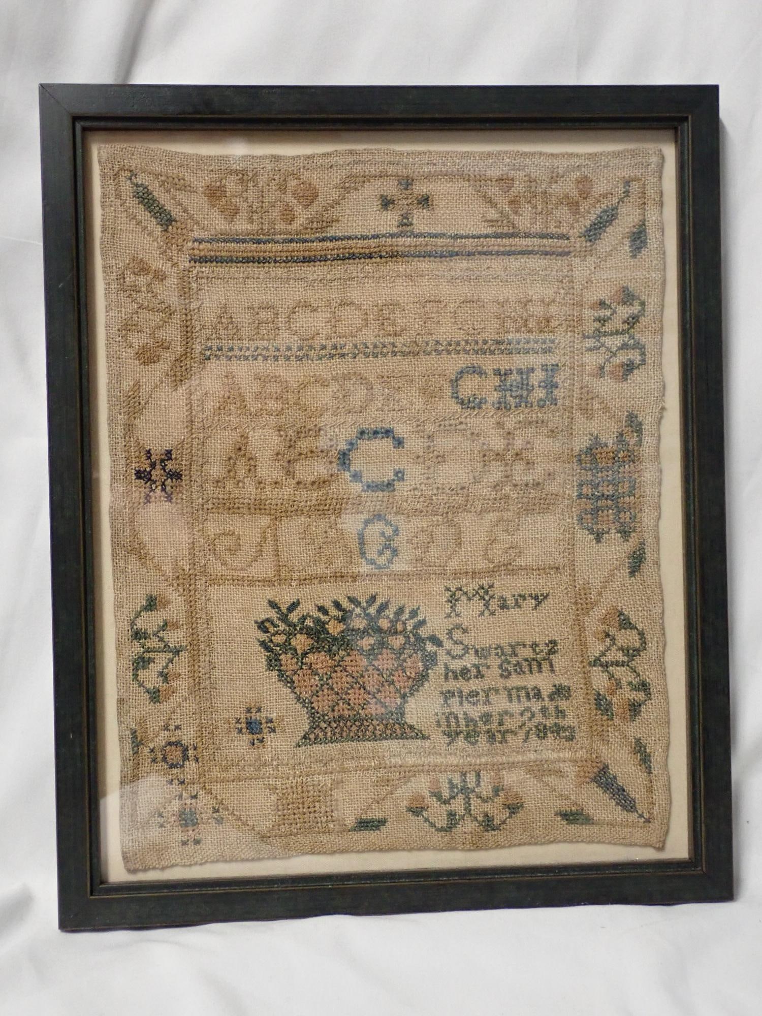 1843 Mary Swartz Sampler - 2