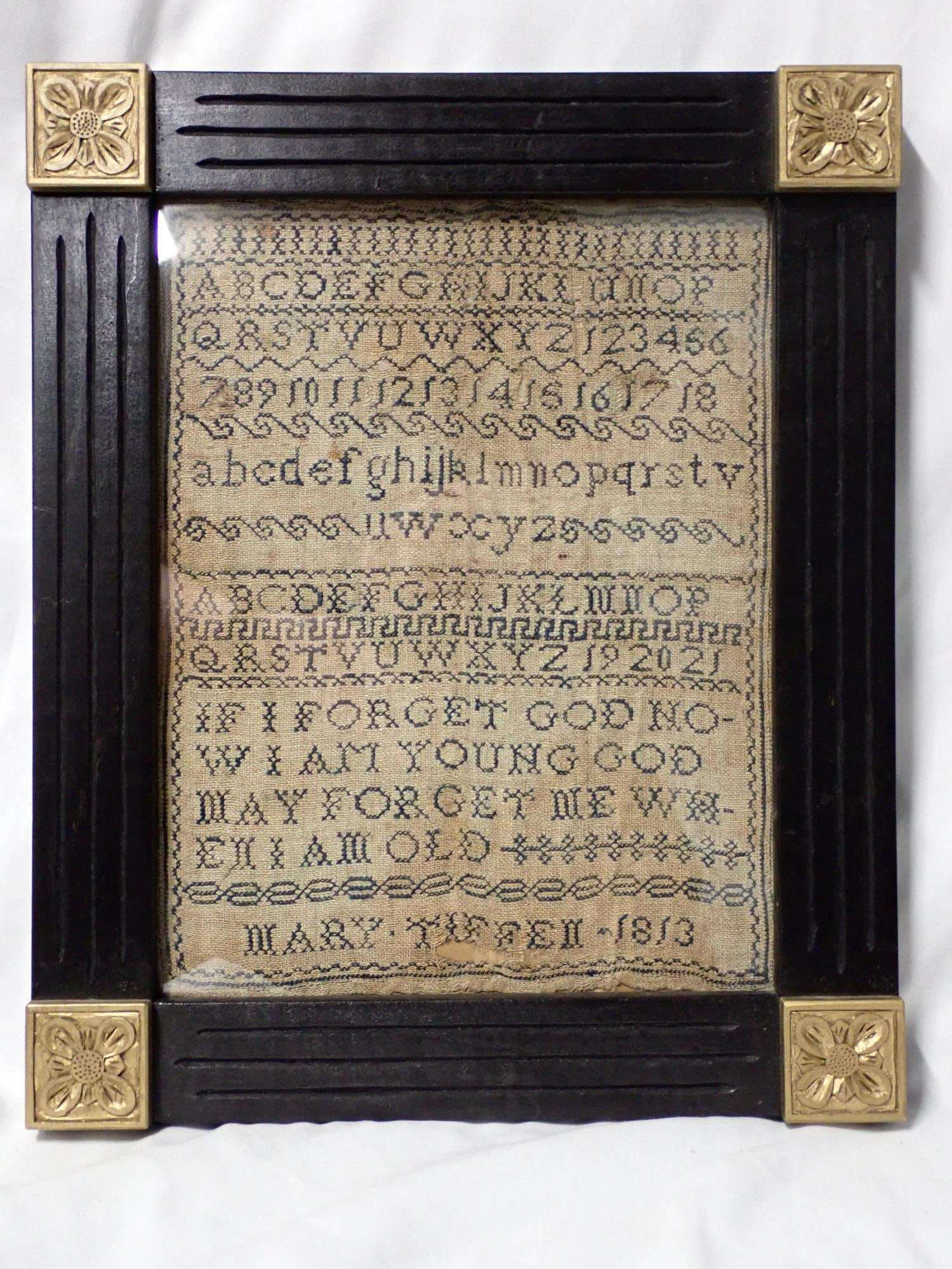 1813 Mary Tiffell (?) Sampler - 2