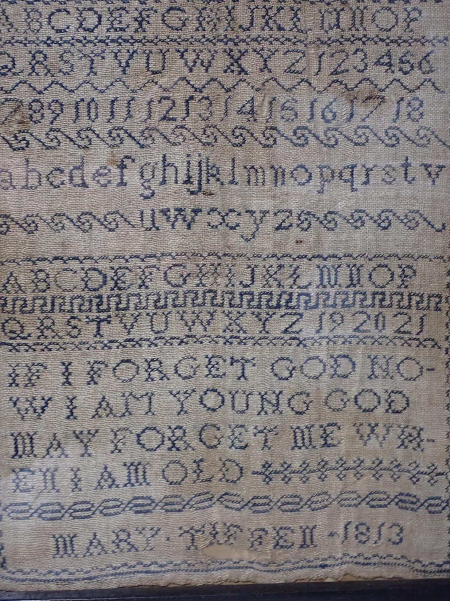 1813 Mary Tiffell (?) Sampler - 3