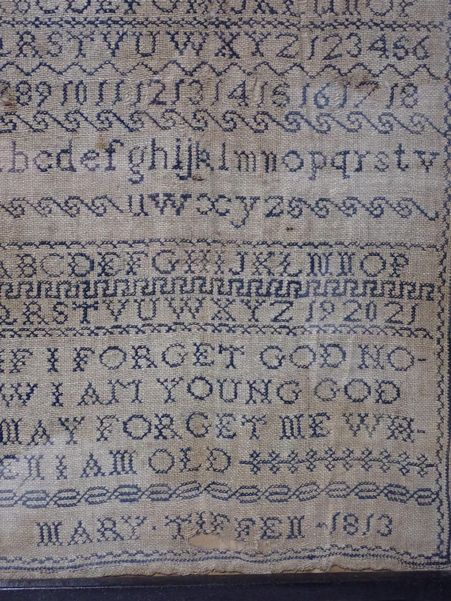1813 Mary Tiffell (?) Sampler - 4