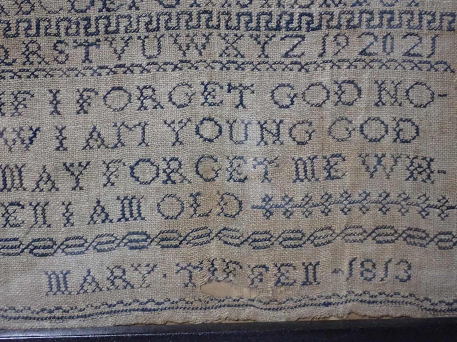1813 Mary Tiffell (?) Sampler - 5