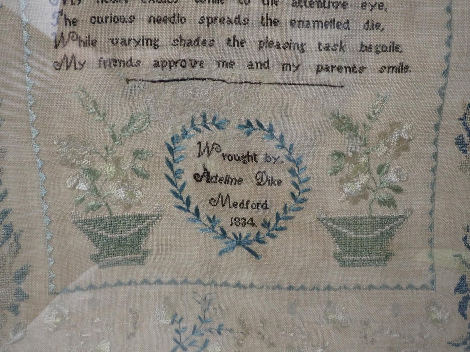 1834 Adeline Dike Sampler - 2