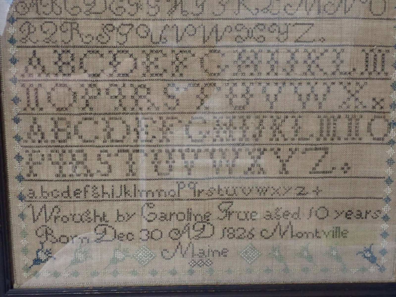 1837 Caroline True Sampler - 2