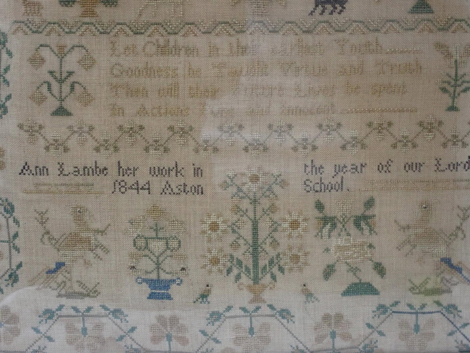 1844 Ann Lambe Sampler - 3