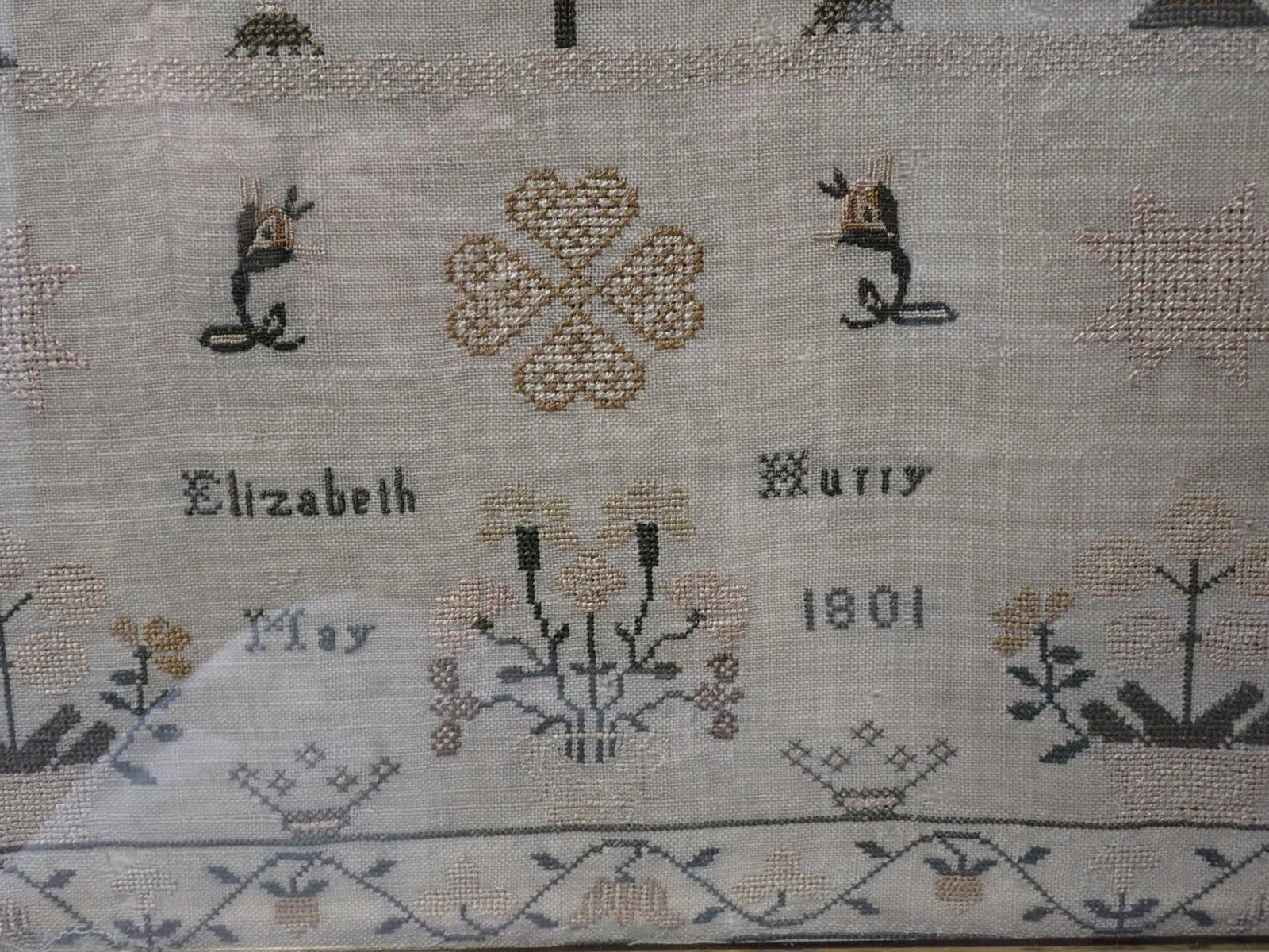 1801 Elizabeth Hurry Sampler - 4