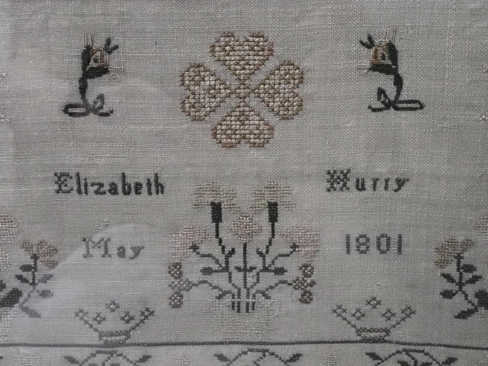 1801 Elizabeth Hurry Sampler - 5
