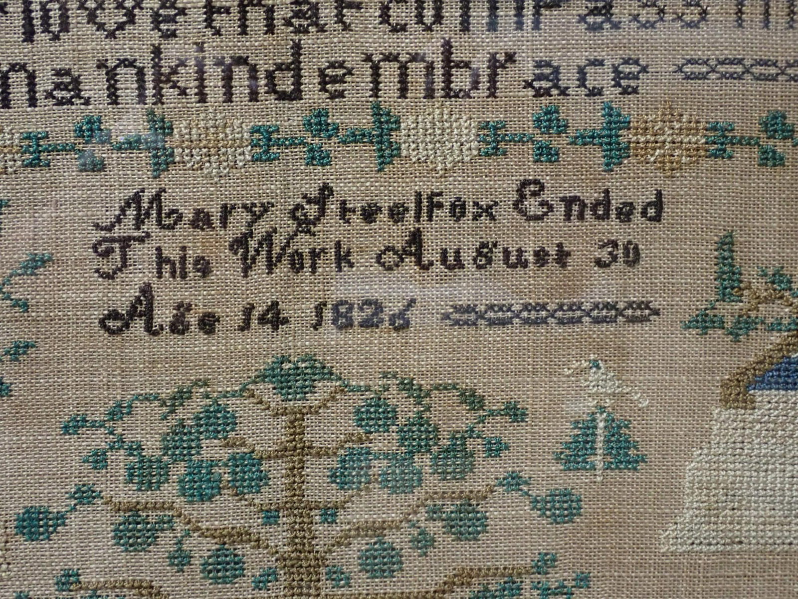 1826 Mary Steelfox Sampler - 4