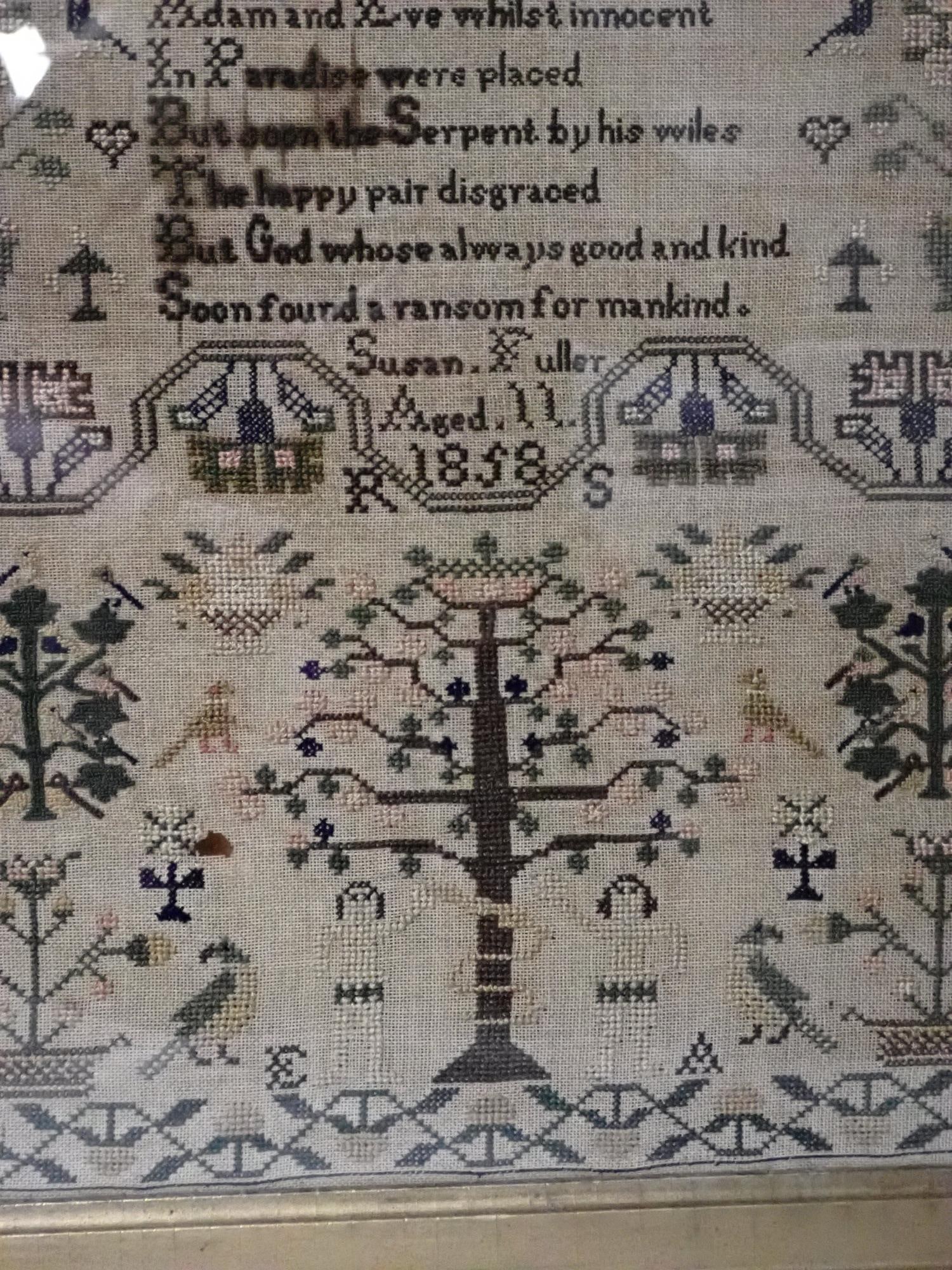 1858 Susan Fuller Sampler - 2