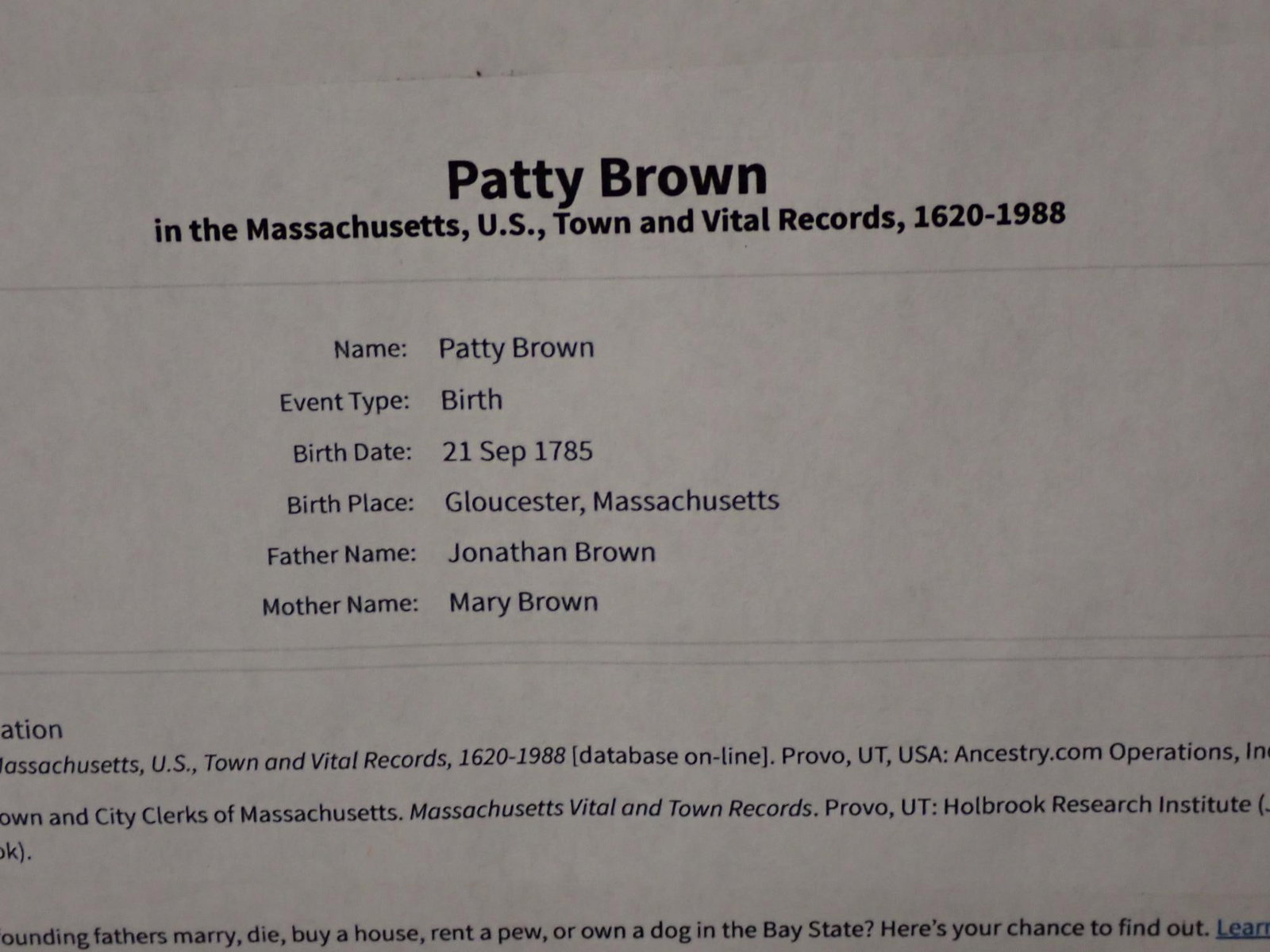 1797 Patty Brown Sampler - 7