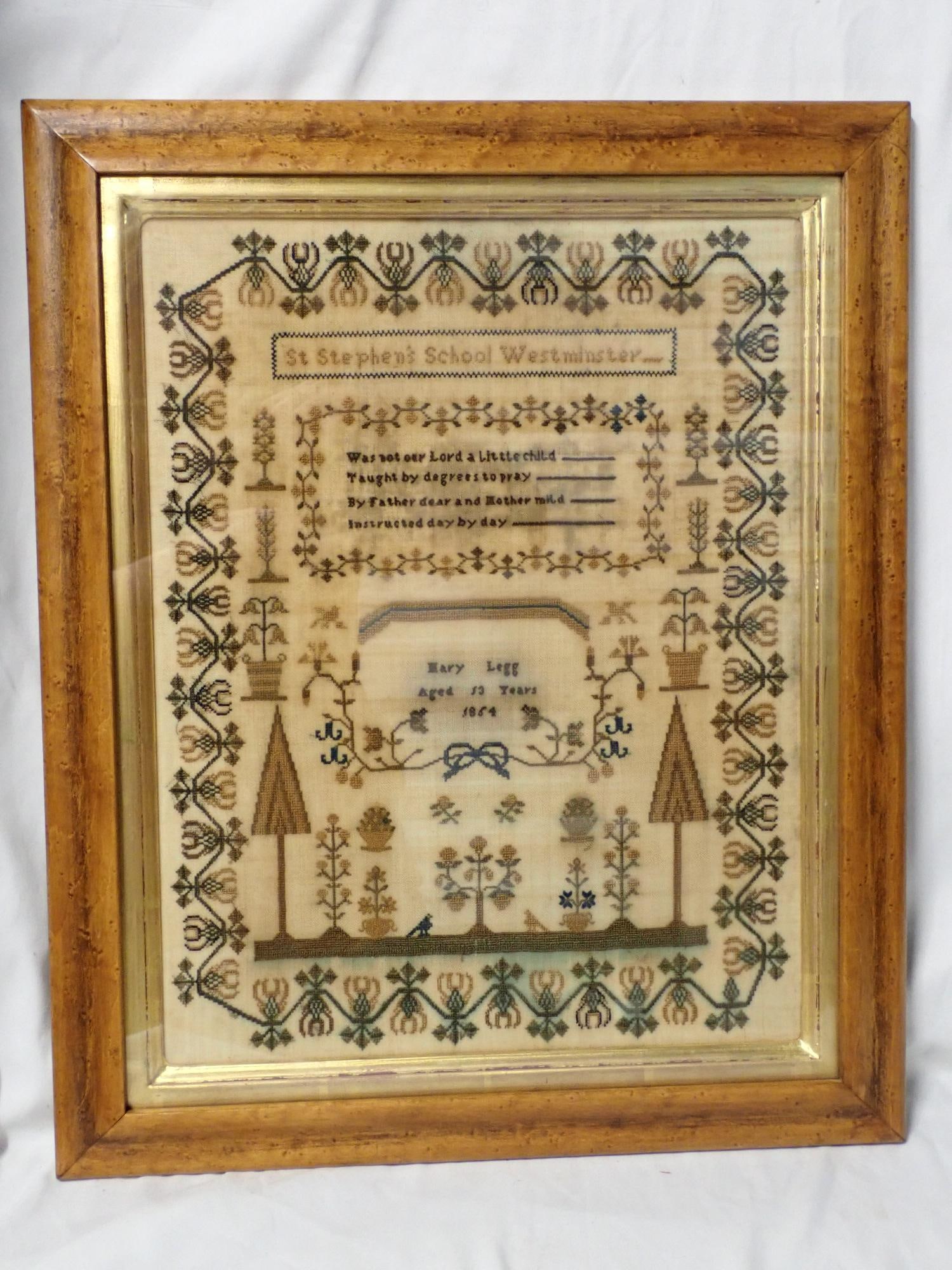 1818 Mary Leggett Sampler ?? (1 of 5)