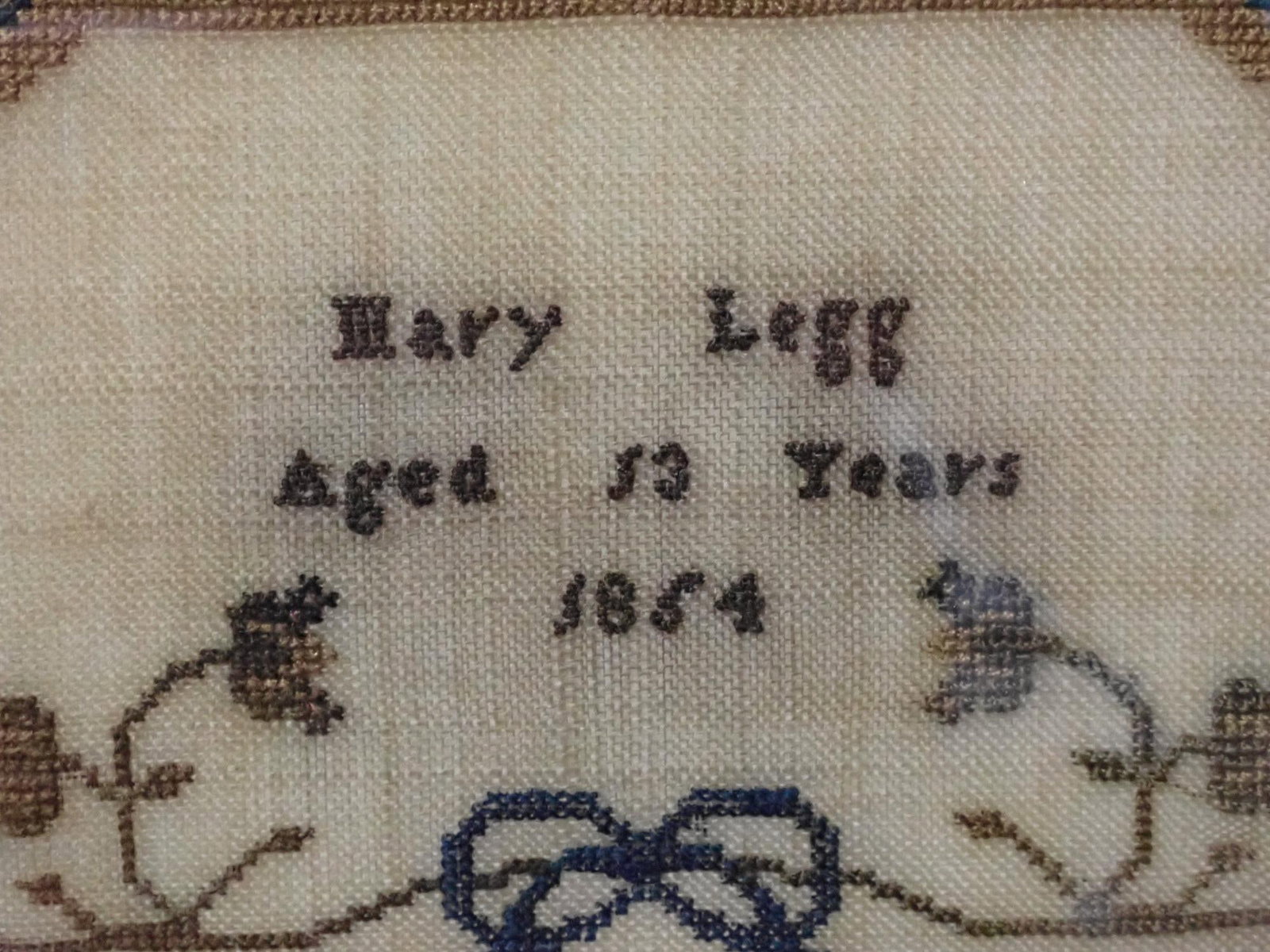 1818 Mary Leggett Sampler ?? - 4