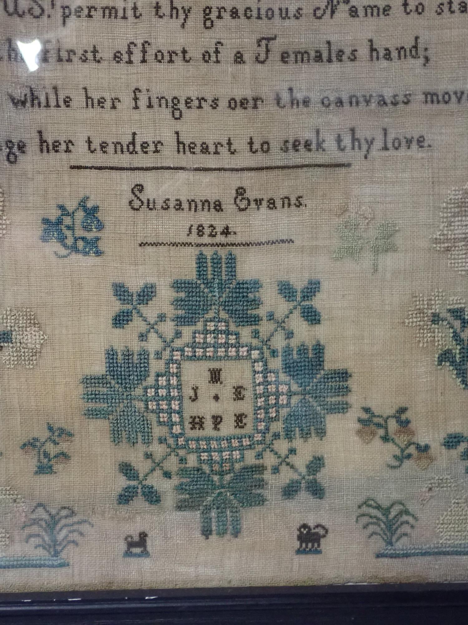 1824 Susanne Evans Sampler - 2