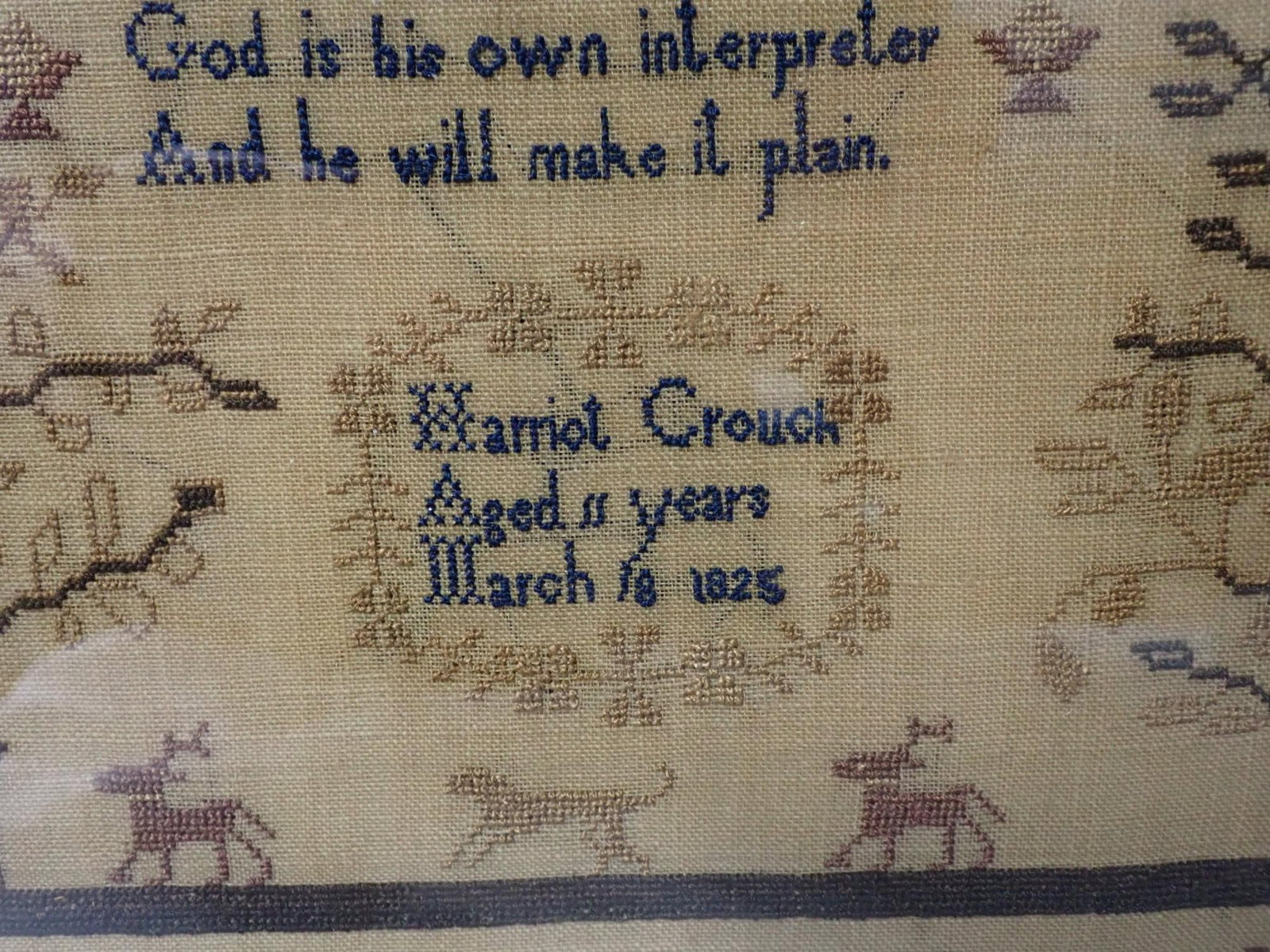 1825 Harriot Crouch Sampler - 2