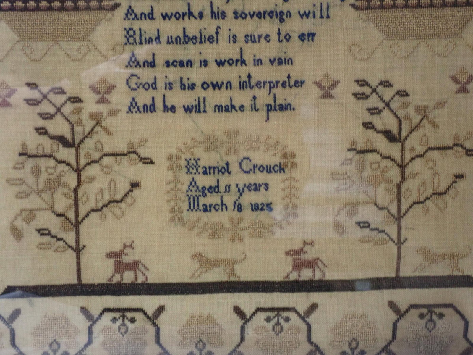 1825 Harriot Crouch Sampler - 4