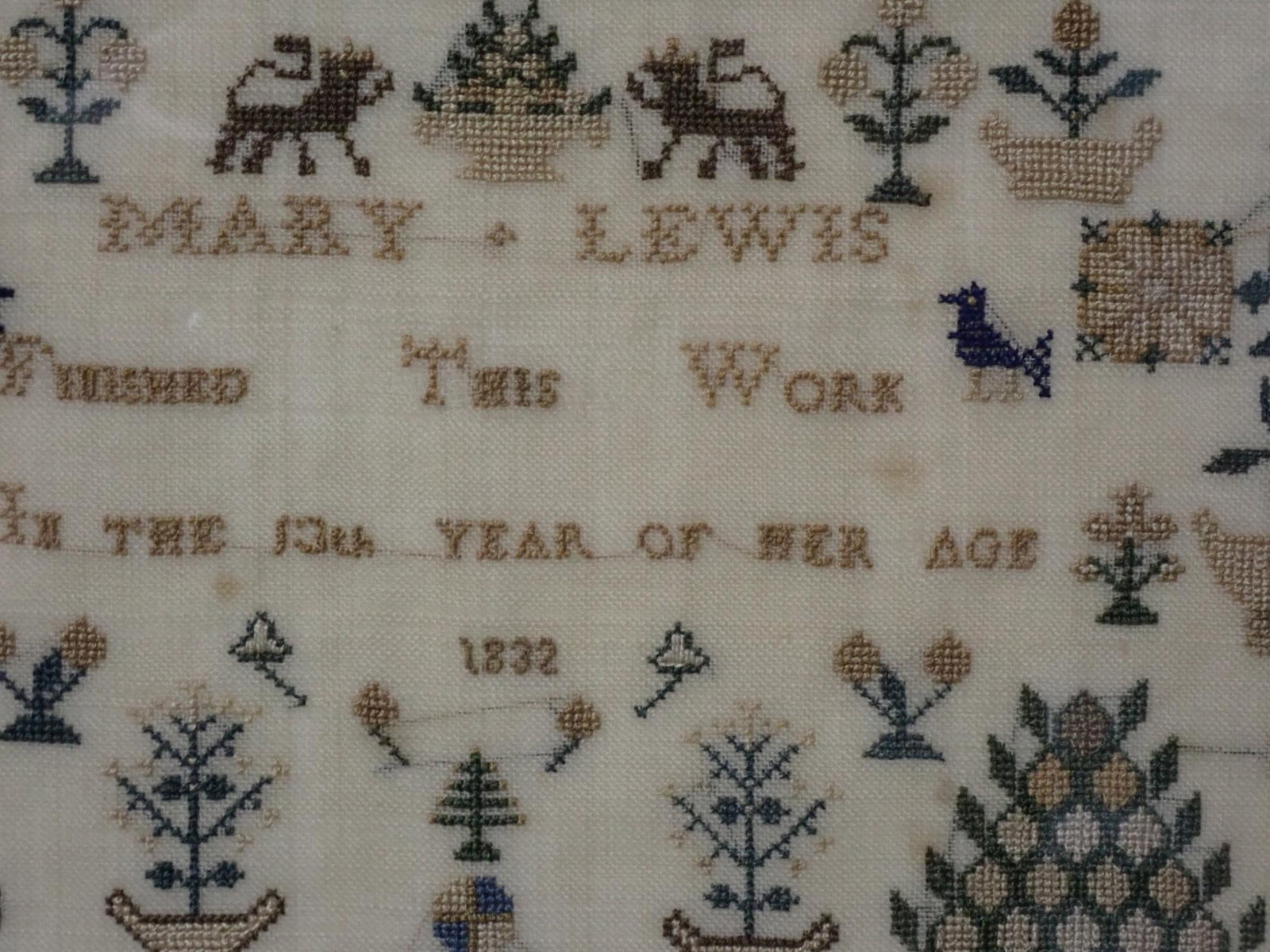 1832 Mary Lewis Sampler - 4