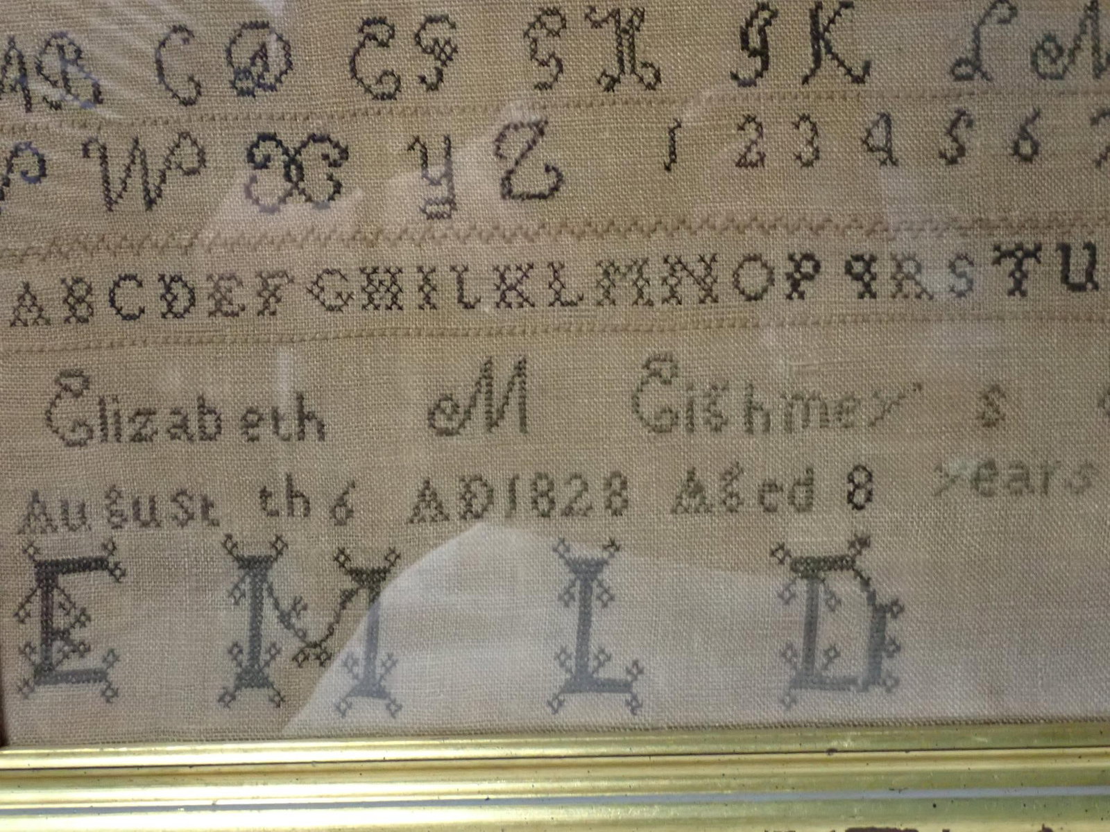 1828 Elizabeth M Eighmy Sampler - 3