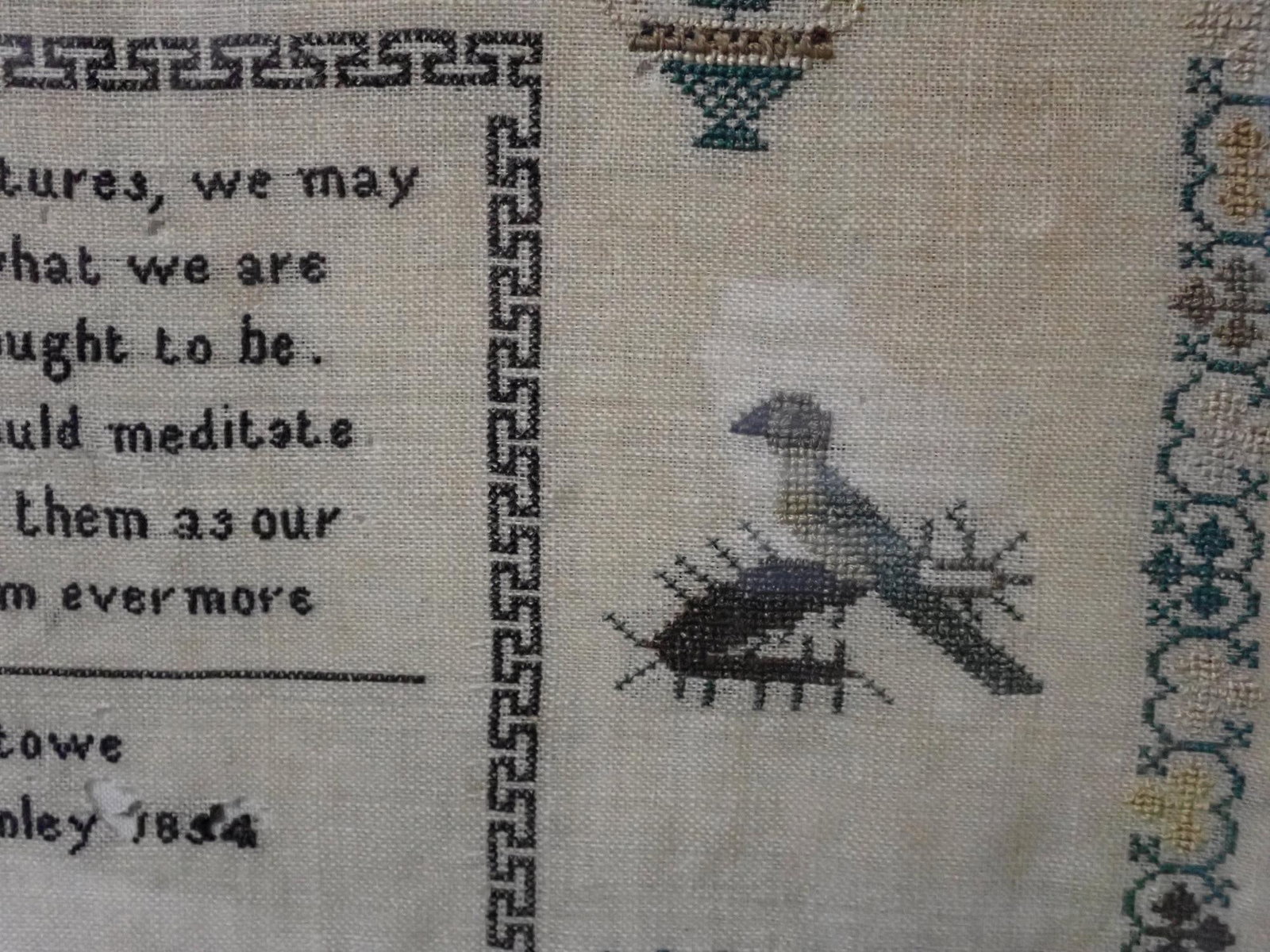 1854 Catherine Stowe Sampler - 6