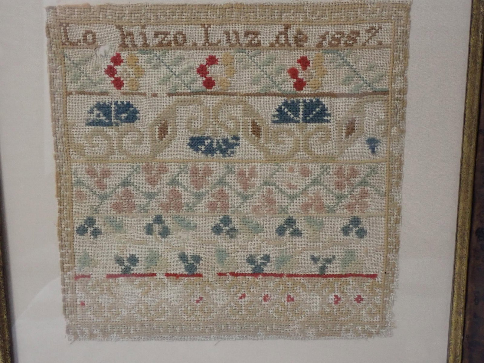 1887 Lo hizo. Luz Sampler - 2