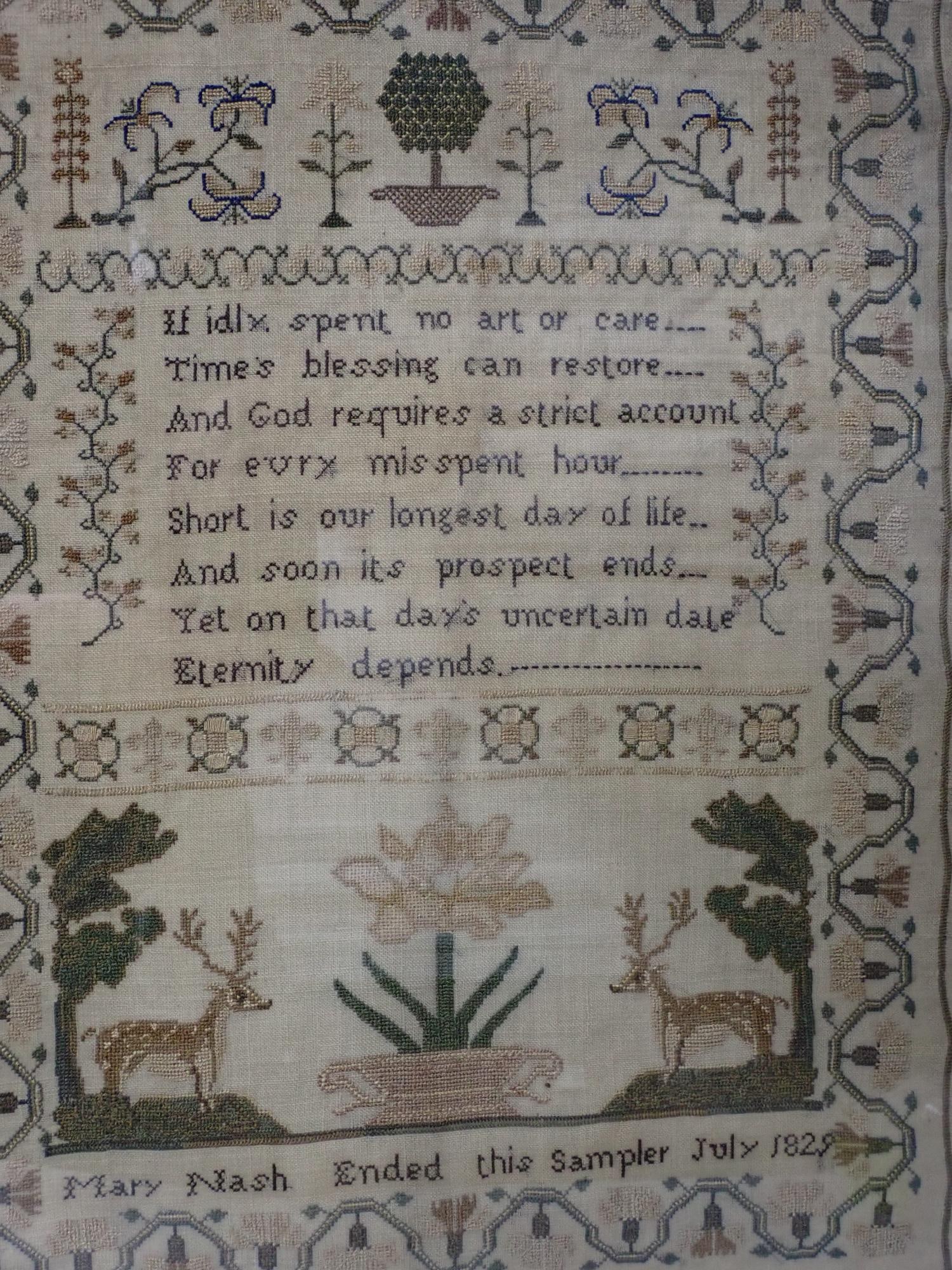 1829 Mary Nash Sampler - 2