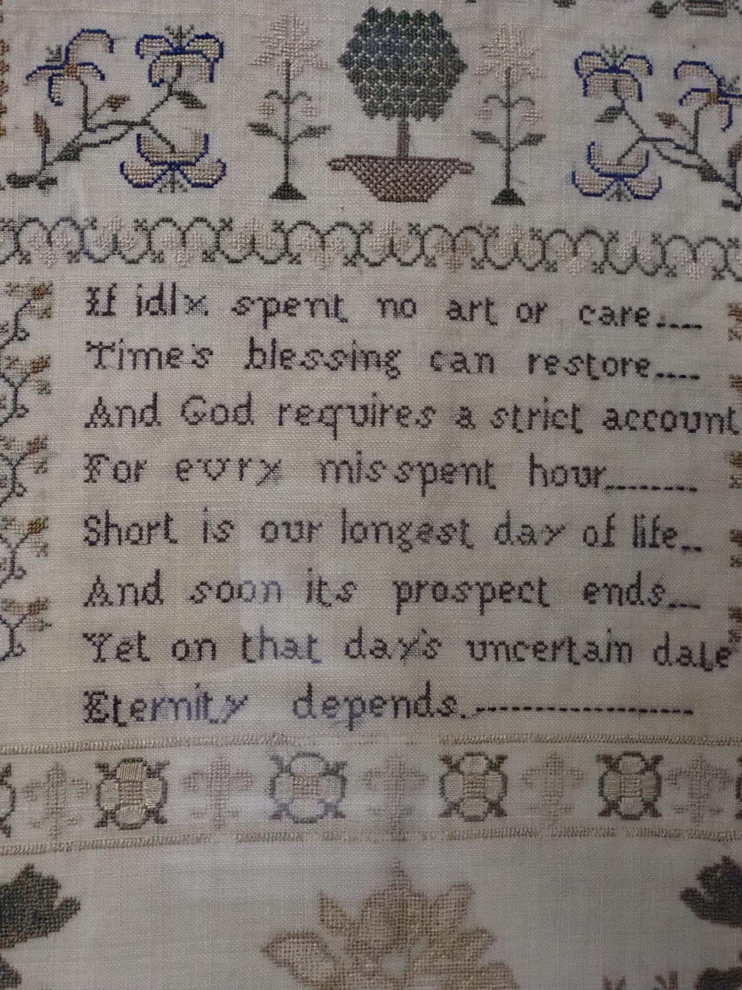 1829 Mary Nash Sampler - 4