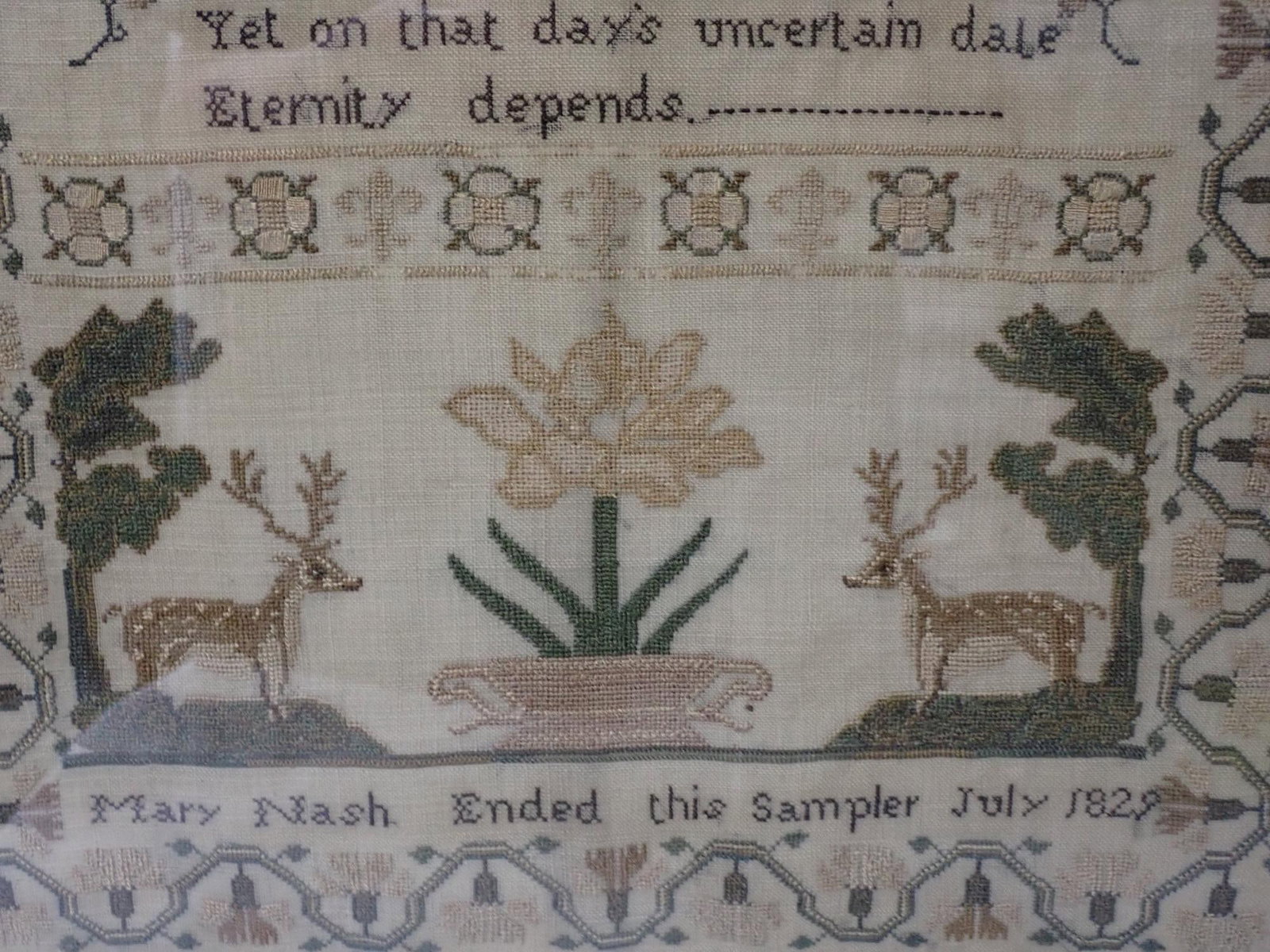 1829 Mary Nash Sampler - 7