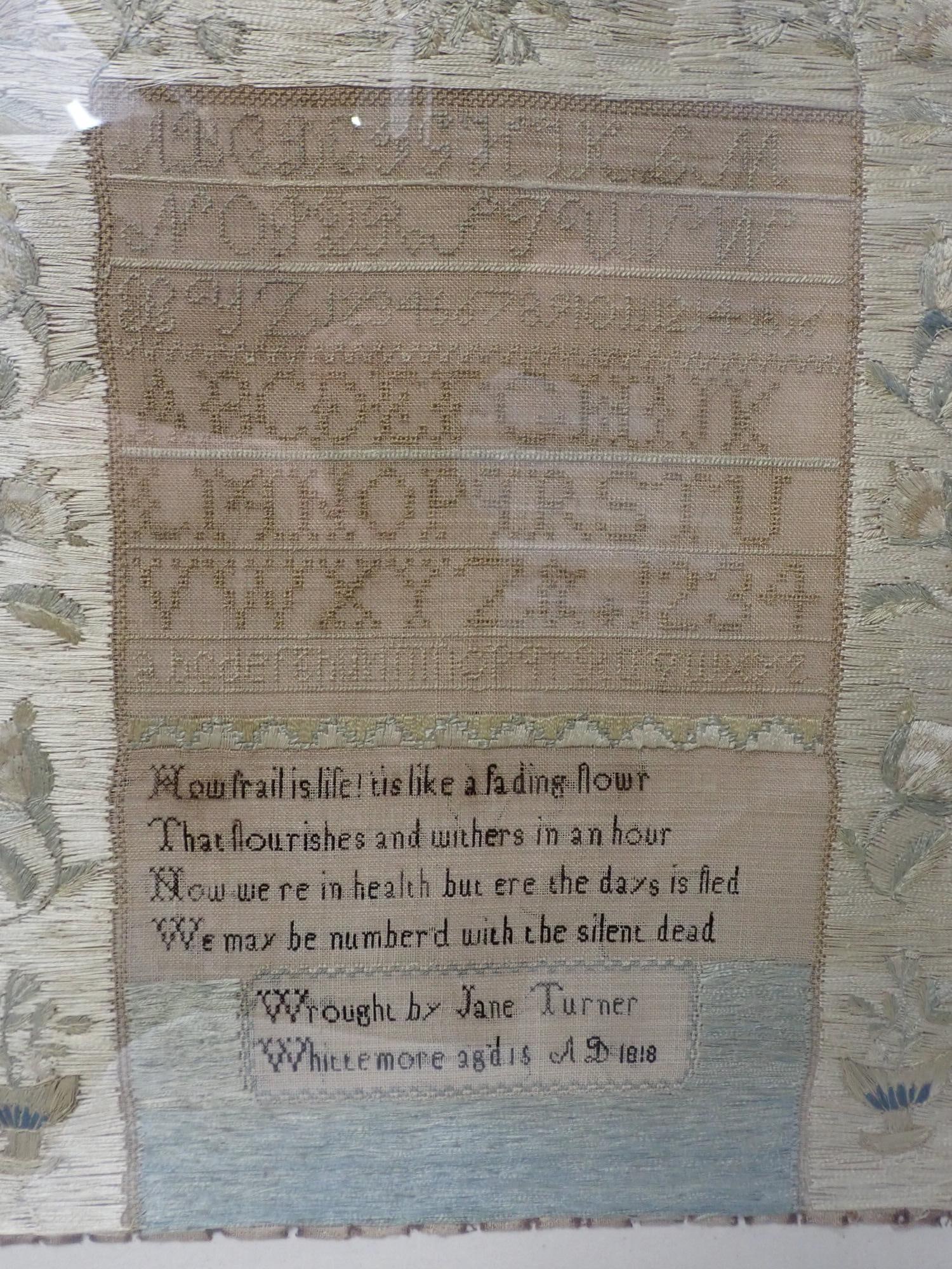 1818 Jane Turner Sampler - 2
