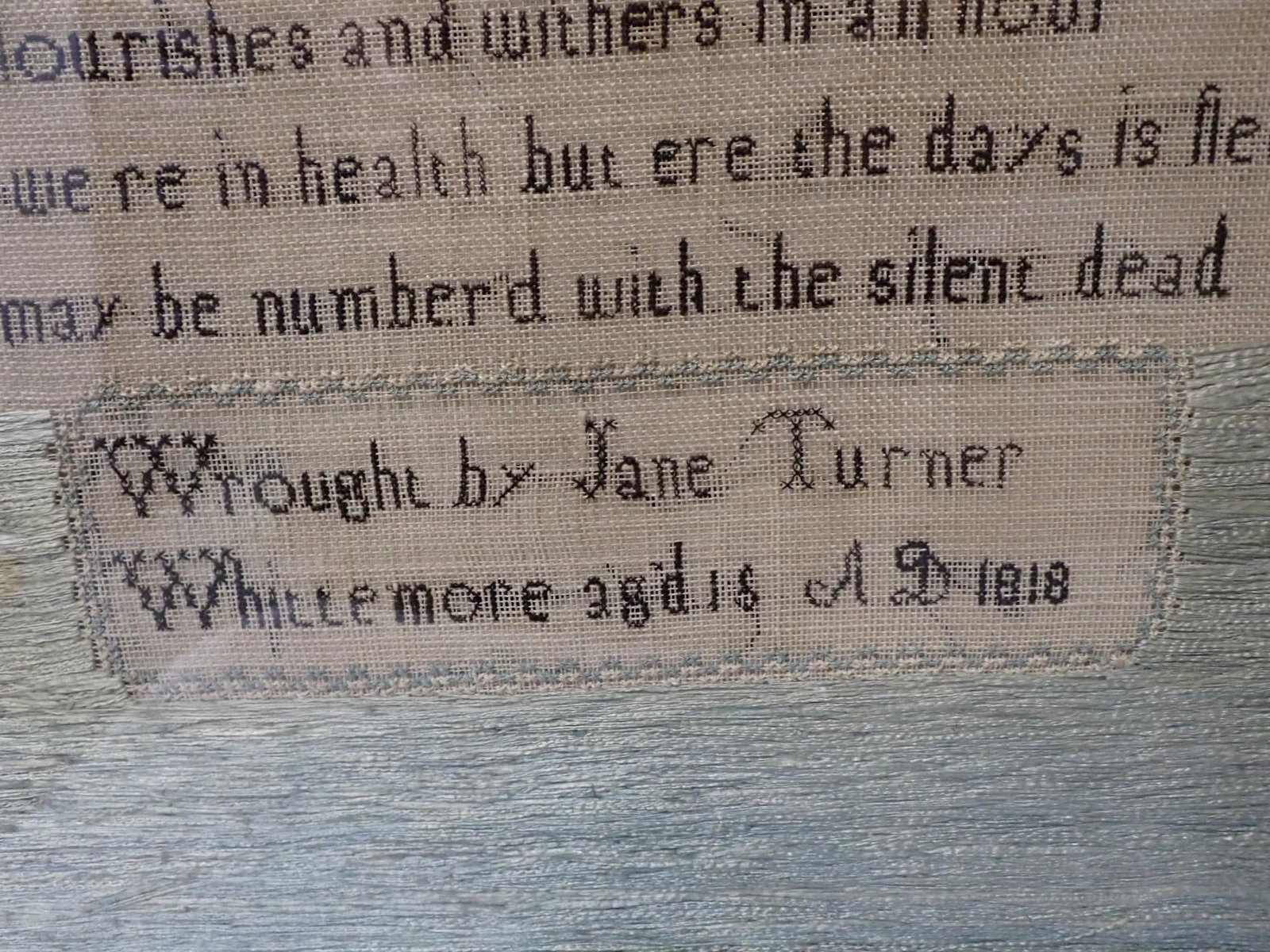 1818 Jane Turner Sampler - 4