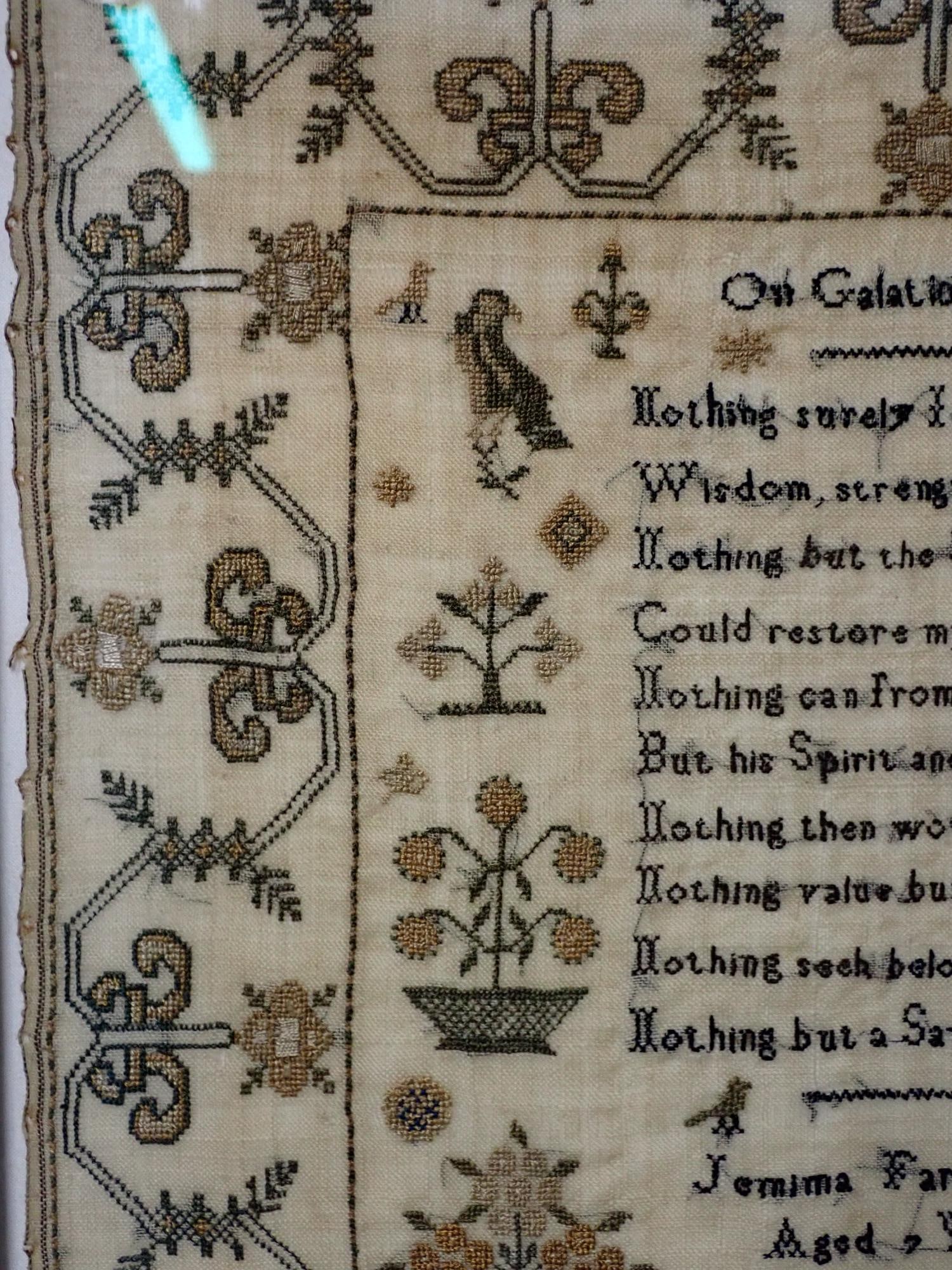 1851 Jemima Farmborough Sampler - 5