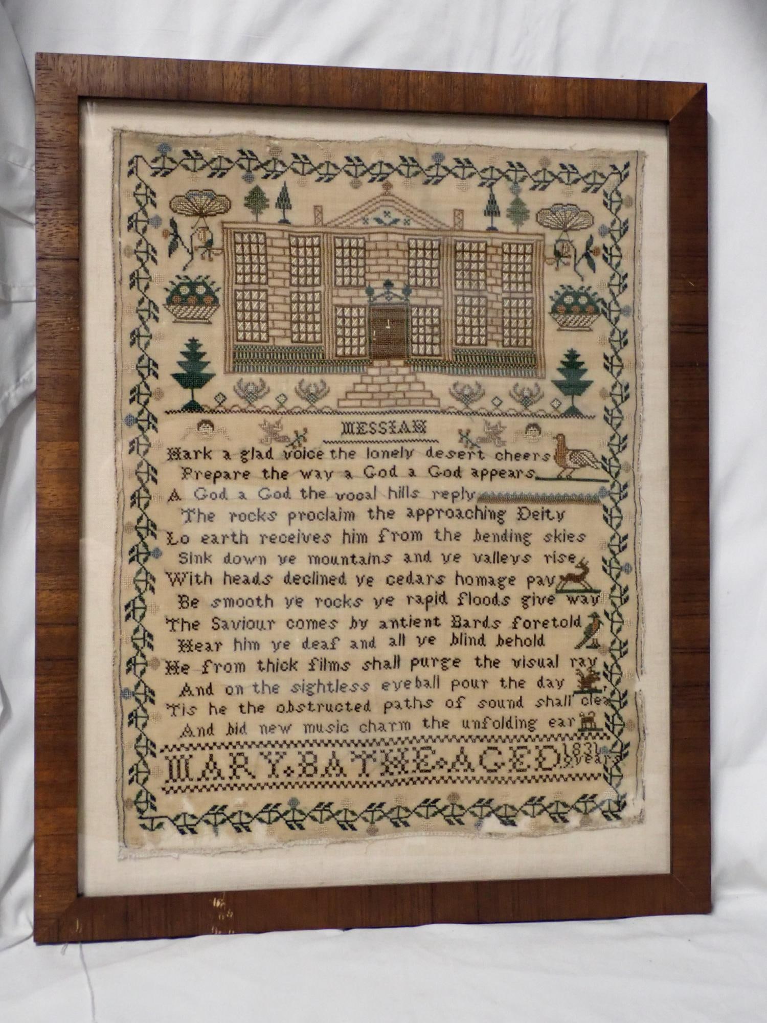 1831 Mary Bathe Sampler - 2