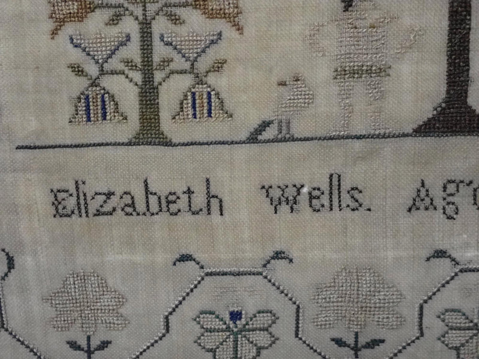 1828 Elizabeth Wells Sampler - 6