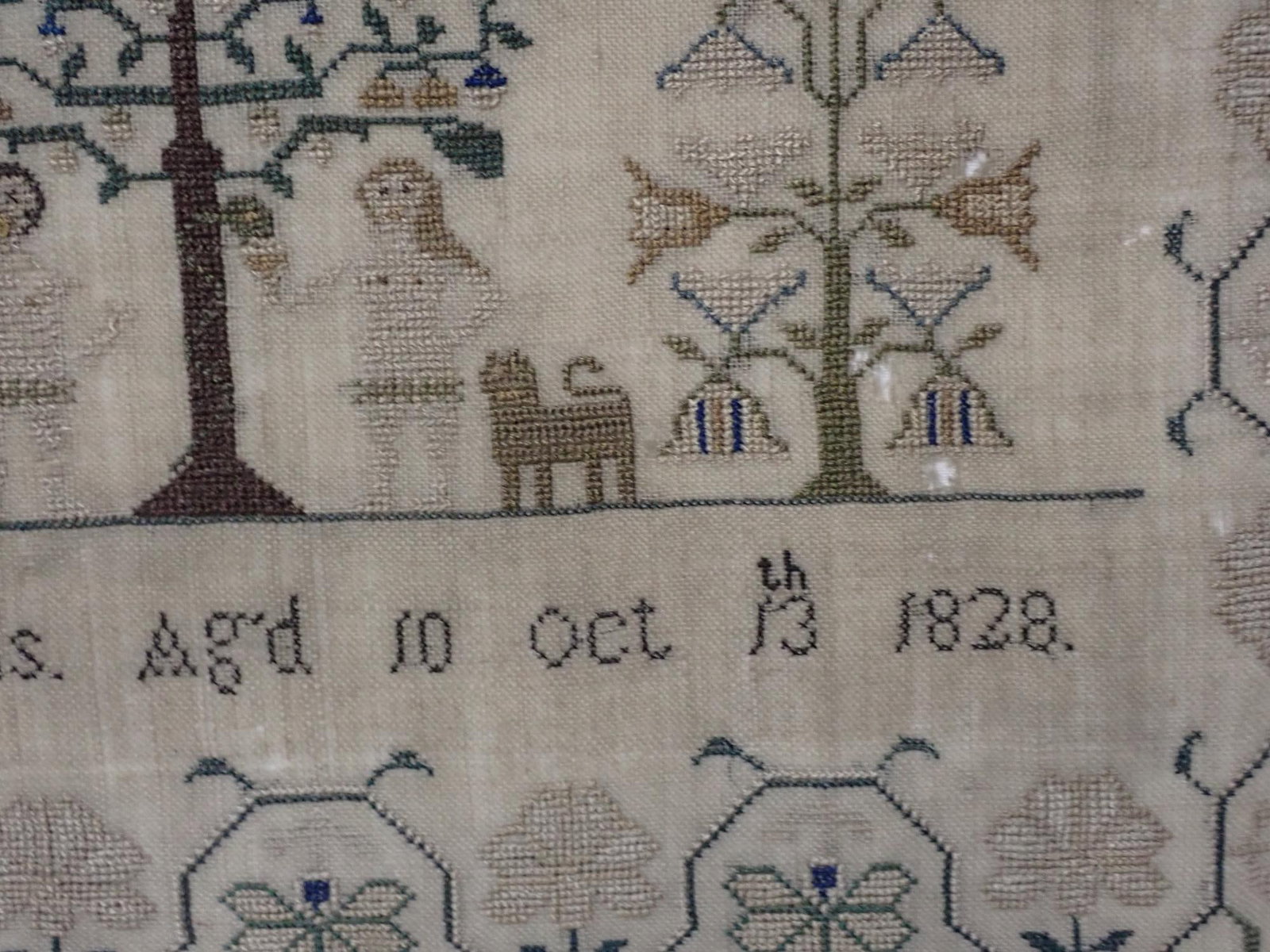 1828 Elizabeth Wells Sampler - 7
