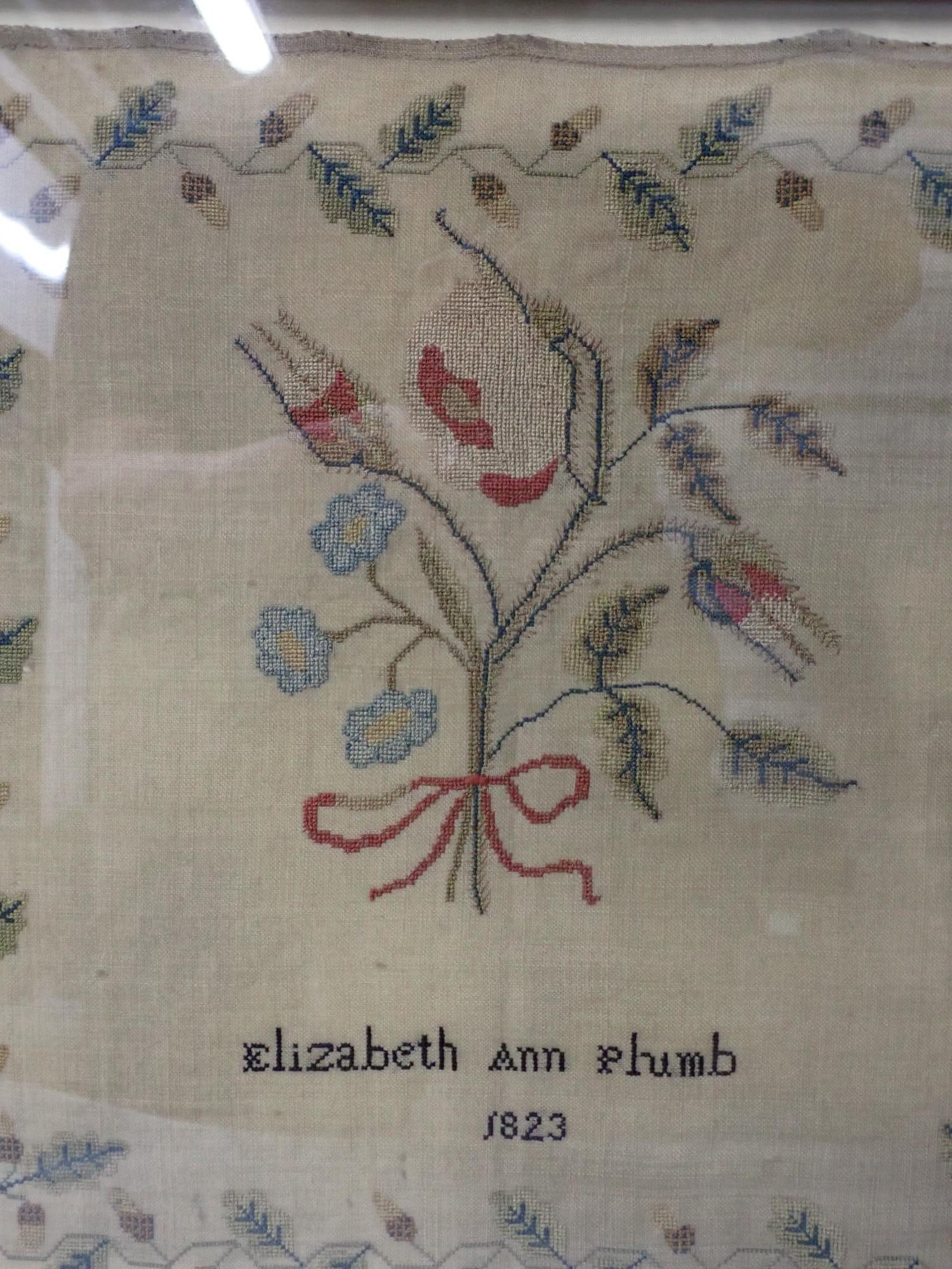 1823 Elizabeth Plumb Sampler - 2