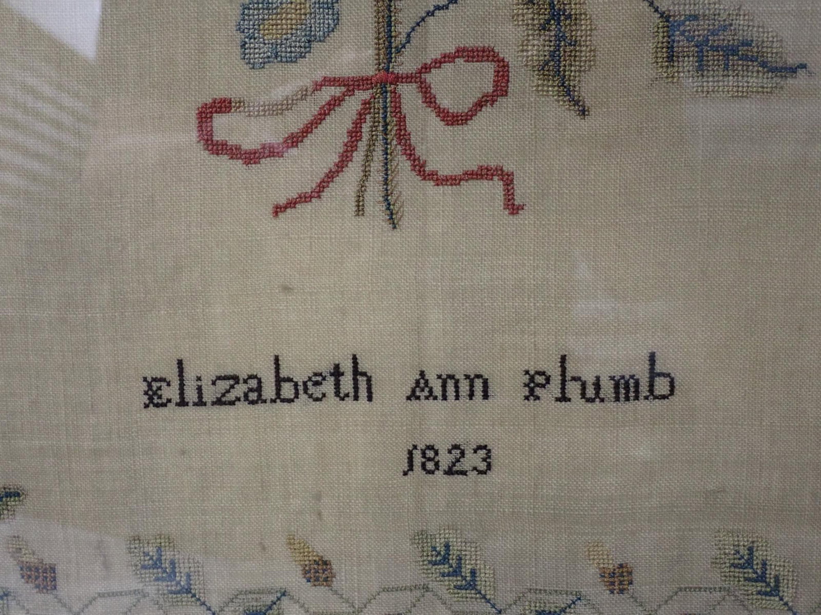 1823 Elizabeth Plumb Sampler - 3
