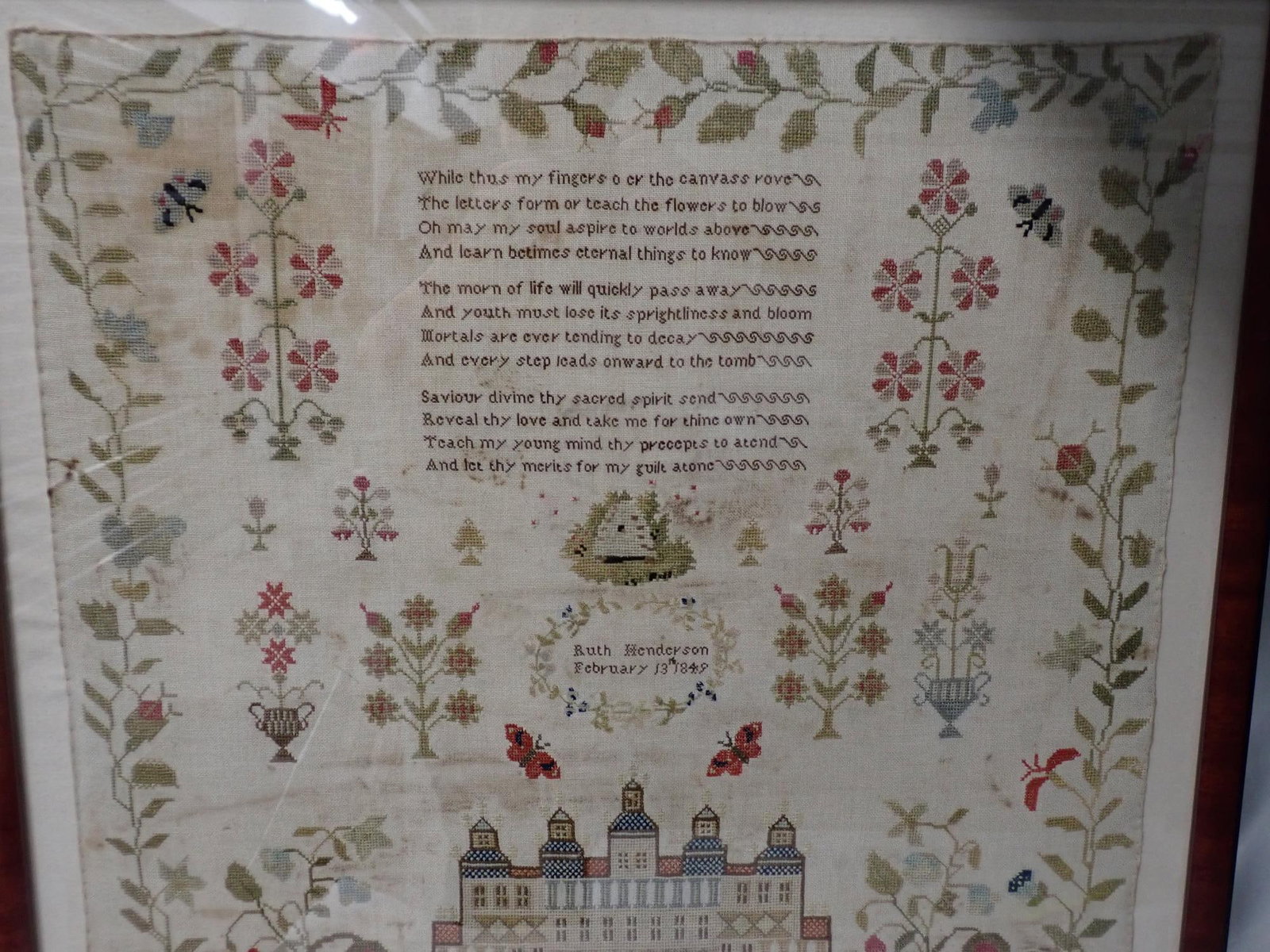 1849 Ruth Henderson Sampler - 2