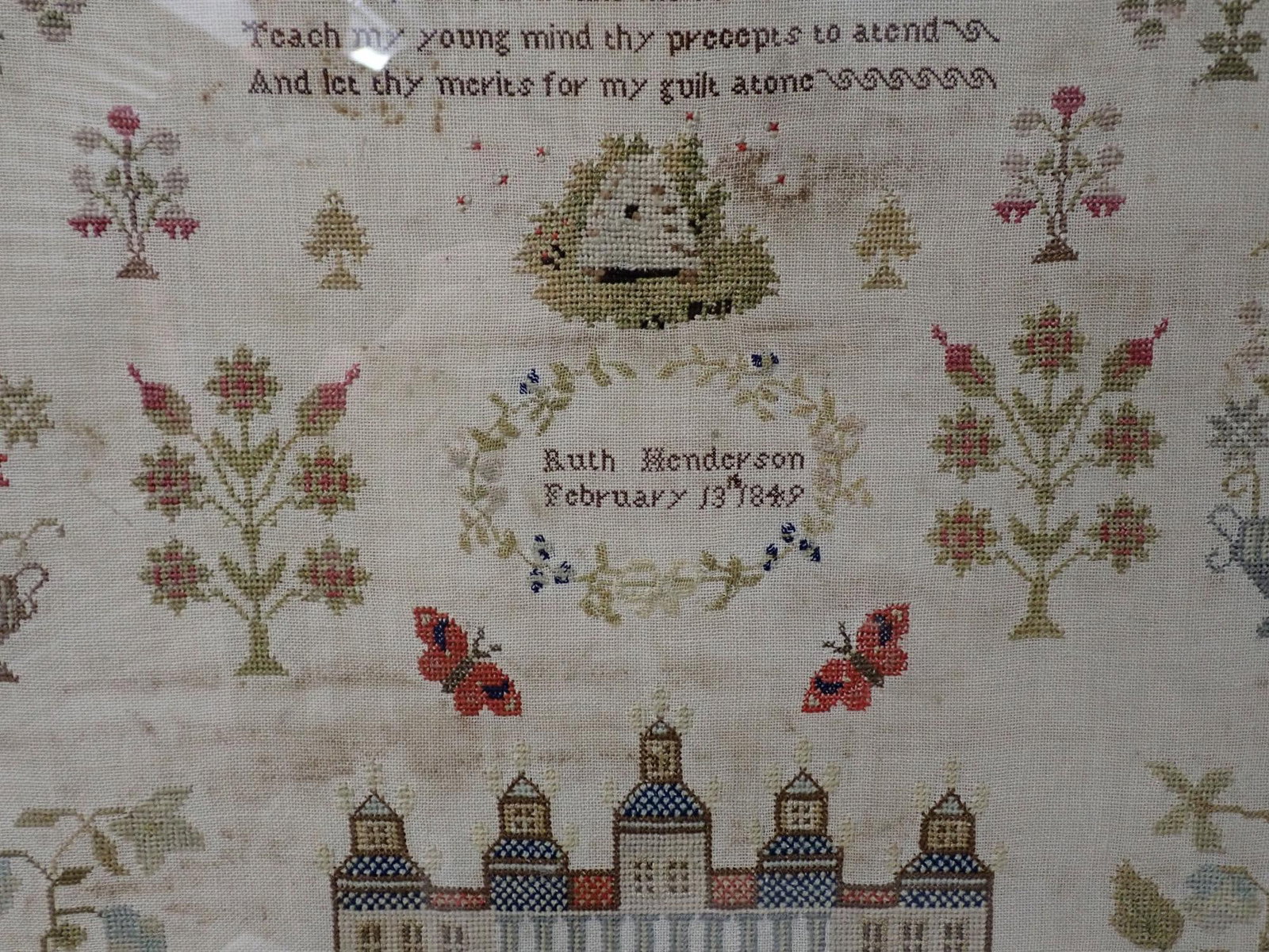 1849 Ruth Henderson Sampler - 3