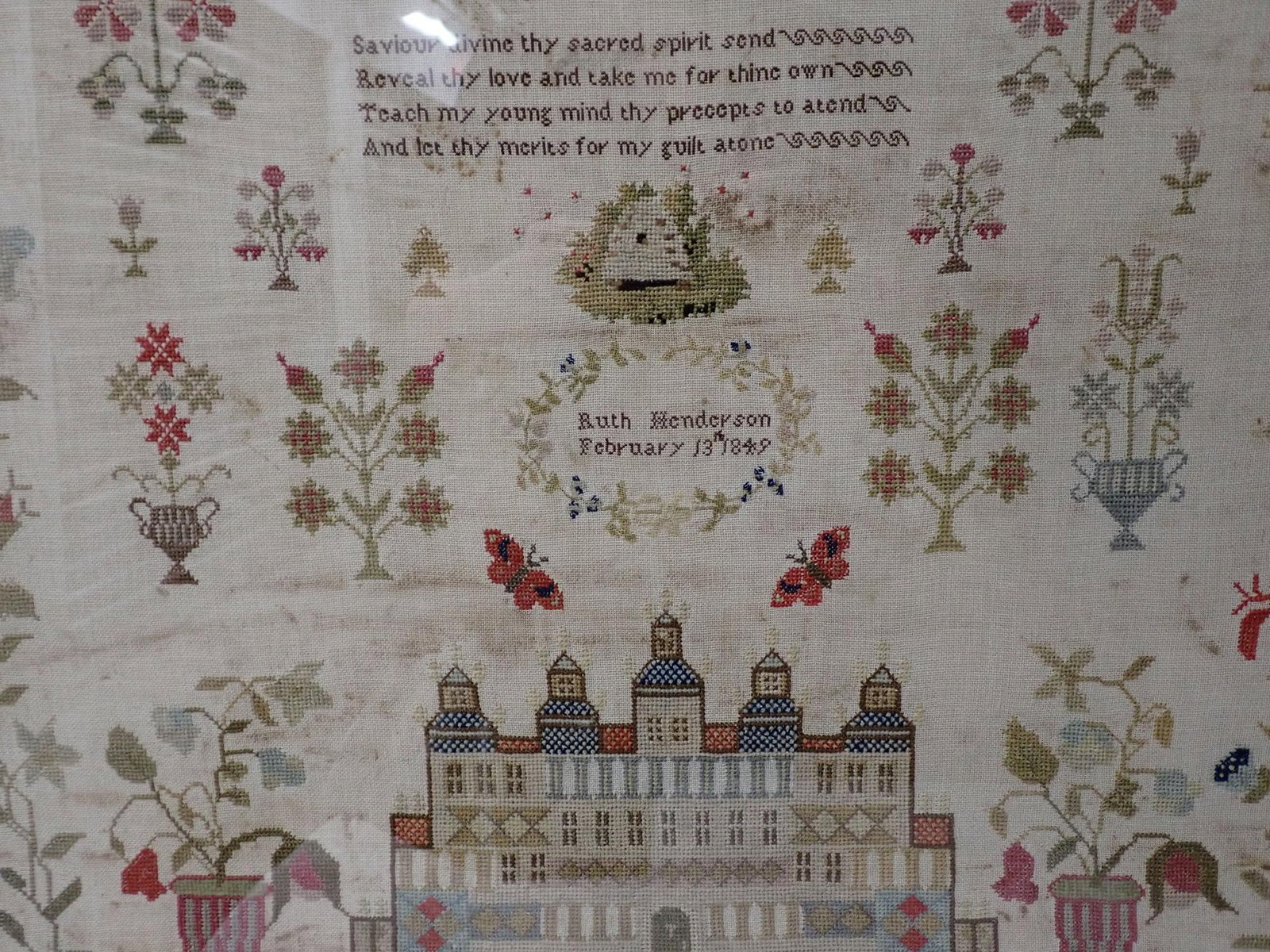 1849 Ruth Henderson Sampler - 6