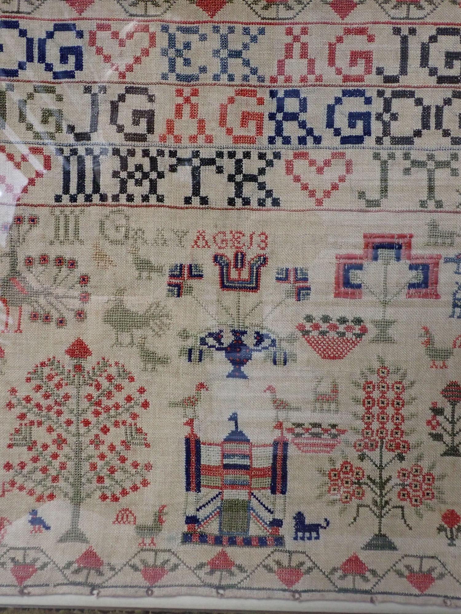 19th C. M Gray Sampler - 2