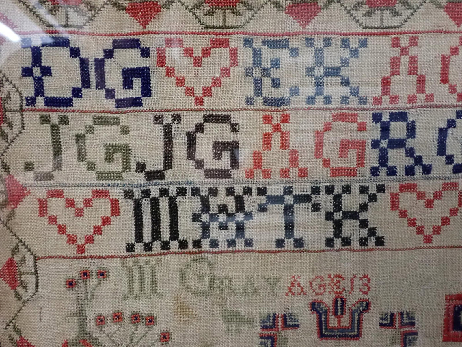 19th C. M Gray Sampler - 7