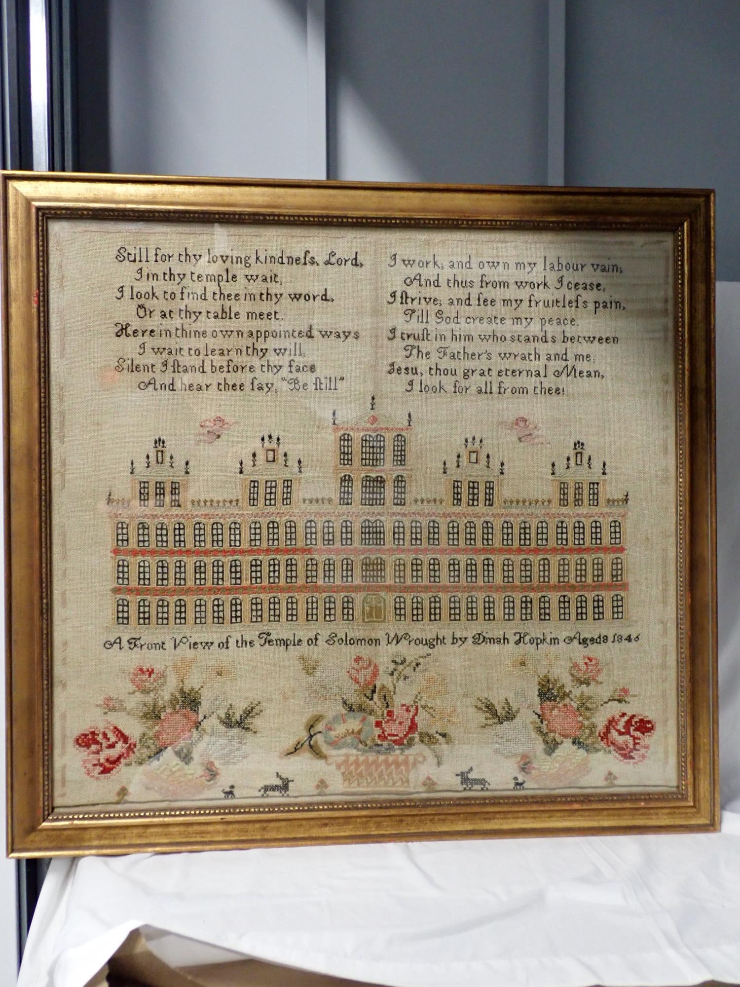 1846 Dinah Hopkin Sampler - 2