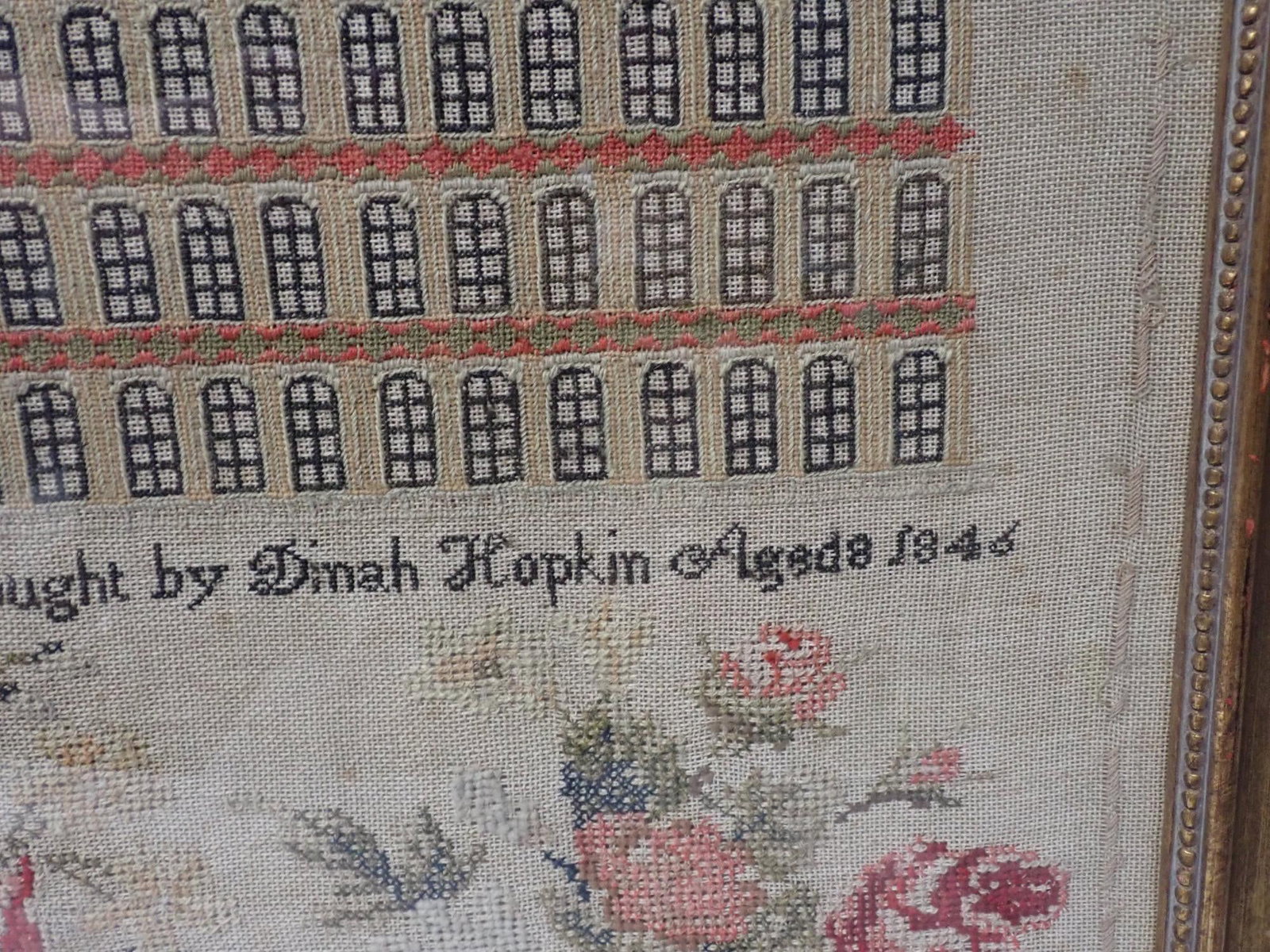 1846 Dinah Hopkin Sampler - 3