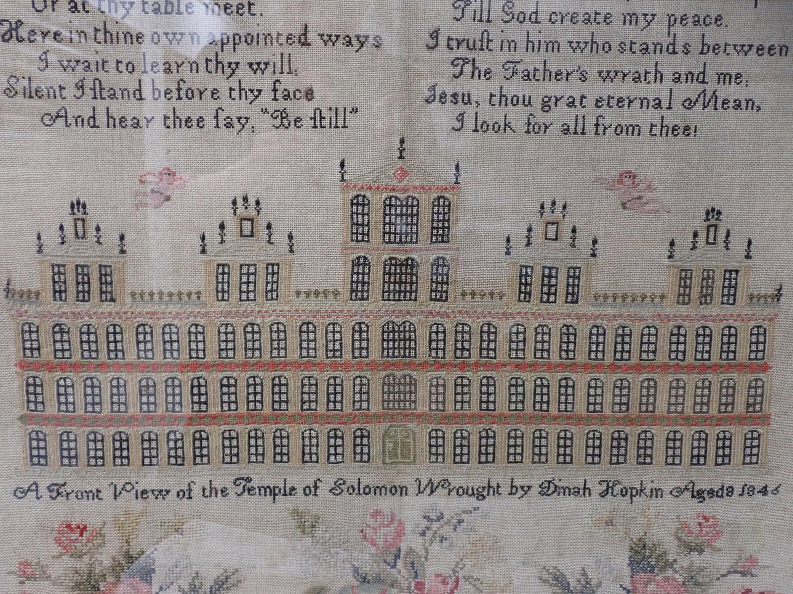 1846 Dinah Hopkin Sampler - 4