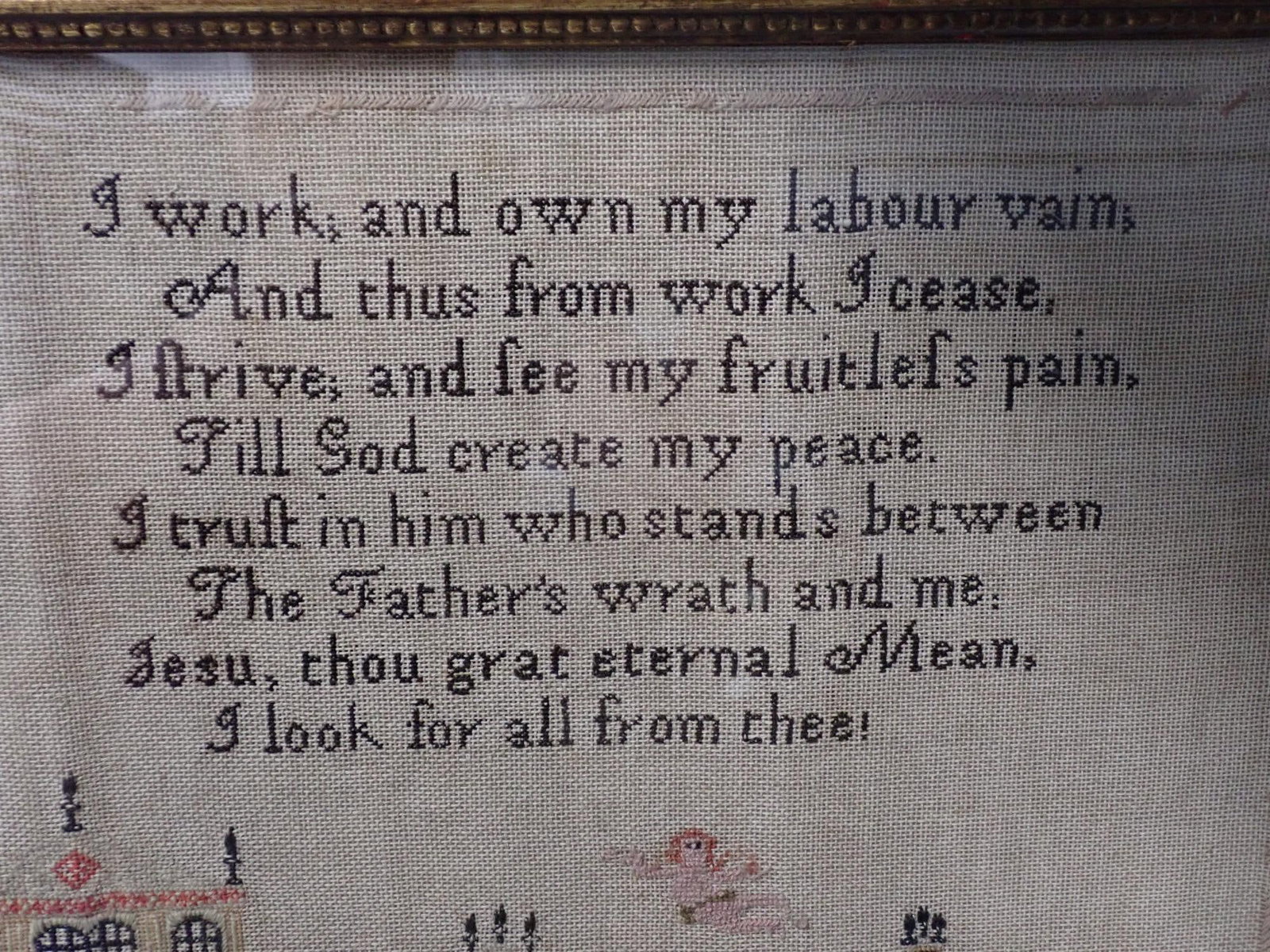 1846 Dinah Hopkin Sampler - 6