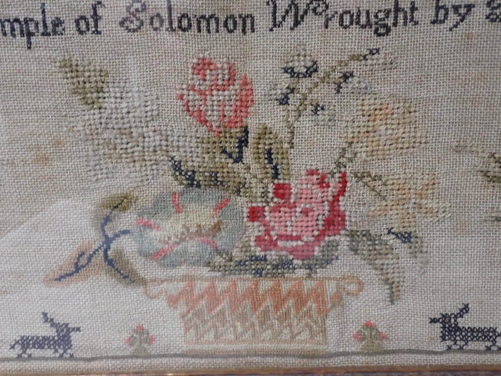 1846 Dinah Hopkin Sampler - 8