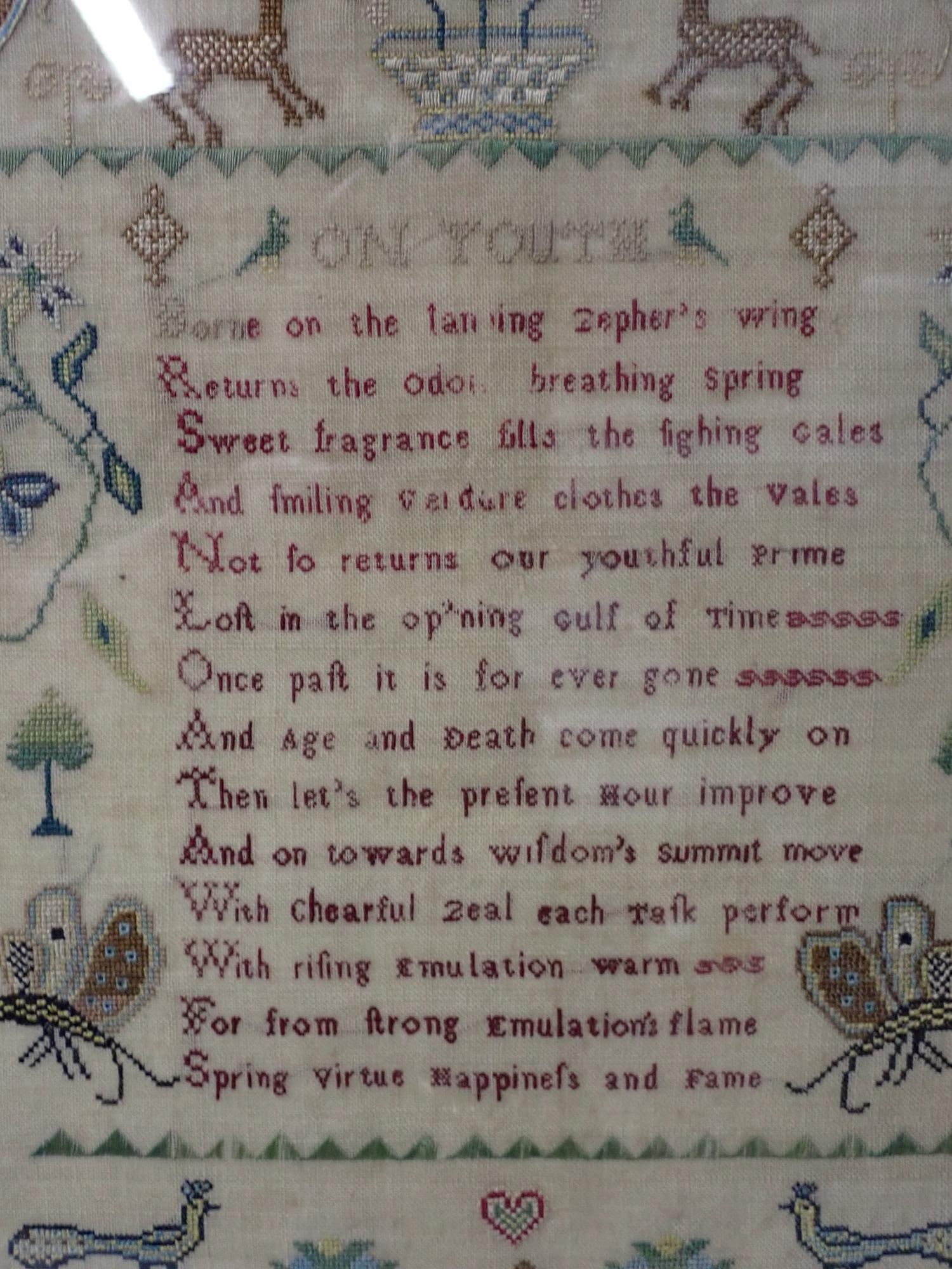 Late 17th C Honour Scotney Sampler - 4