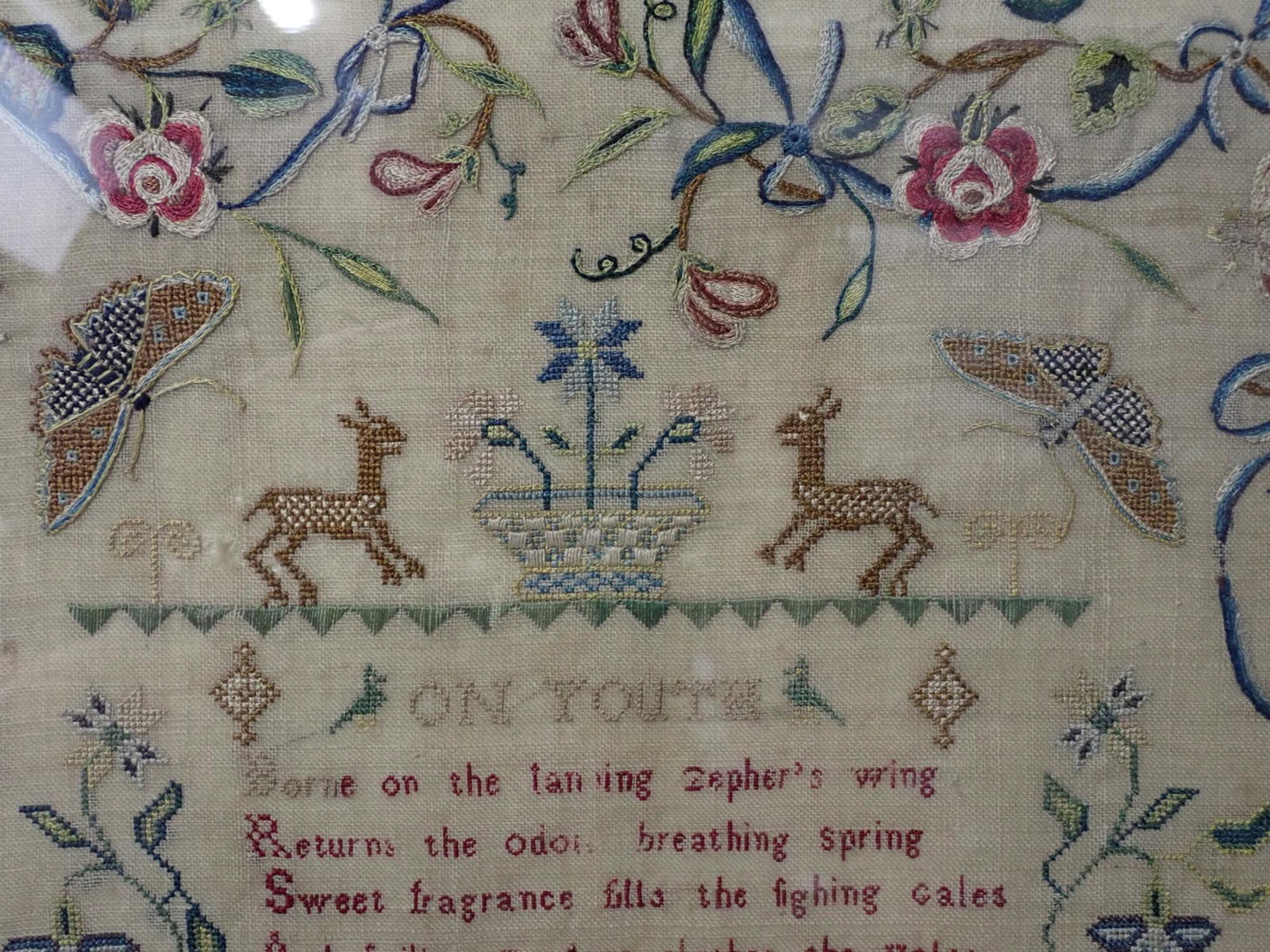 Late 17th C Honour Scotney Sampler - 6