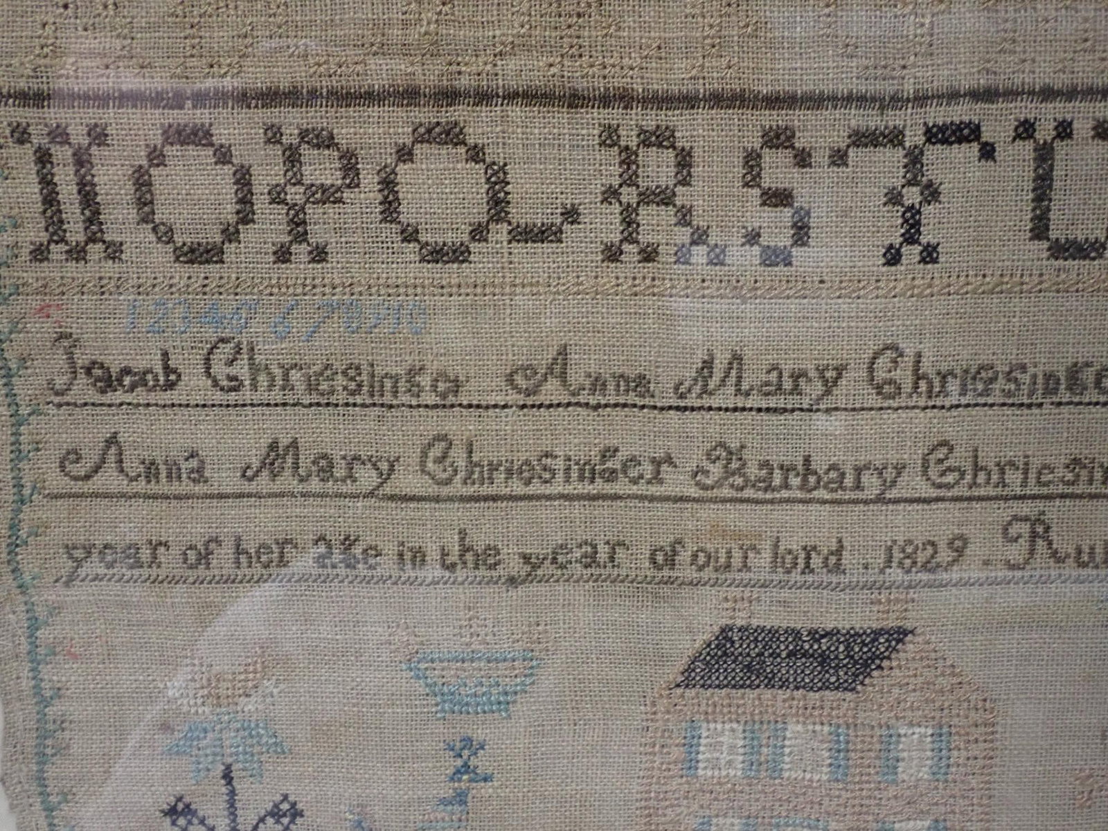 1829 Ruth Law Sampler - 4