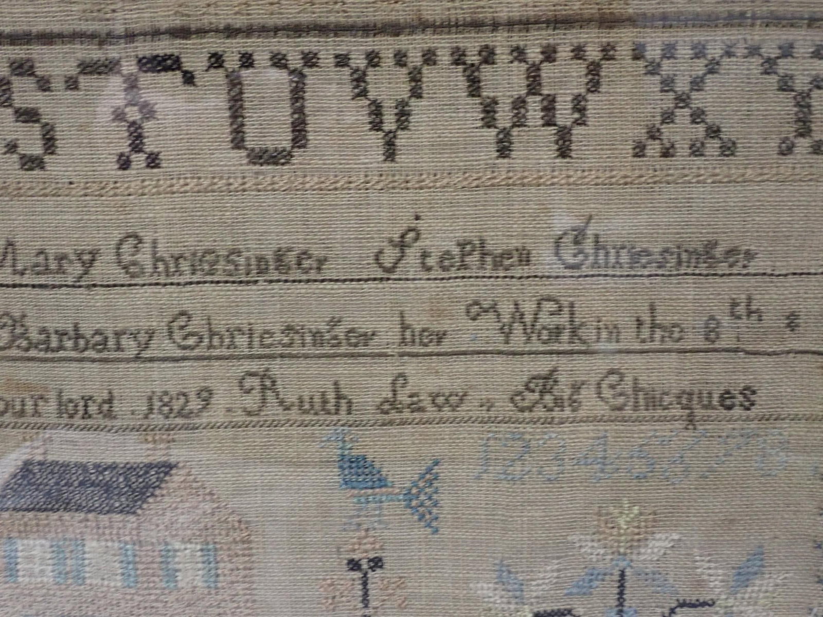 1829 Ruth Law Sampler - 5