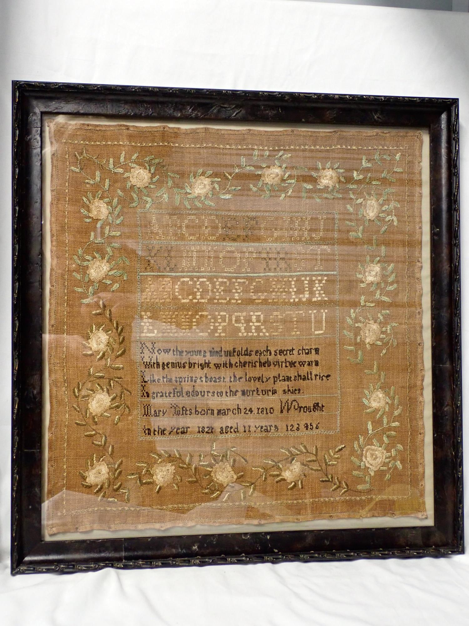 1821 Mary Tufts Sampler - 2