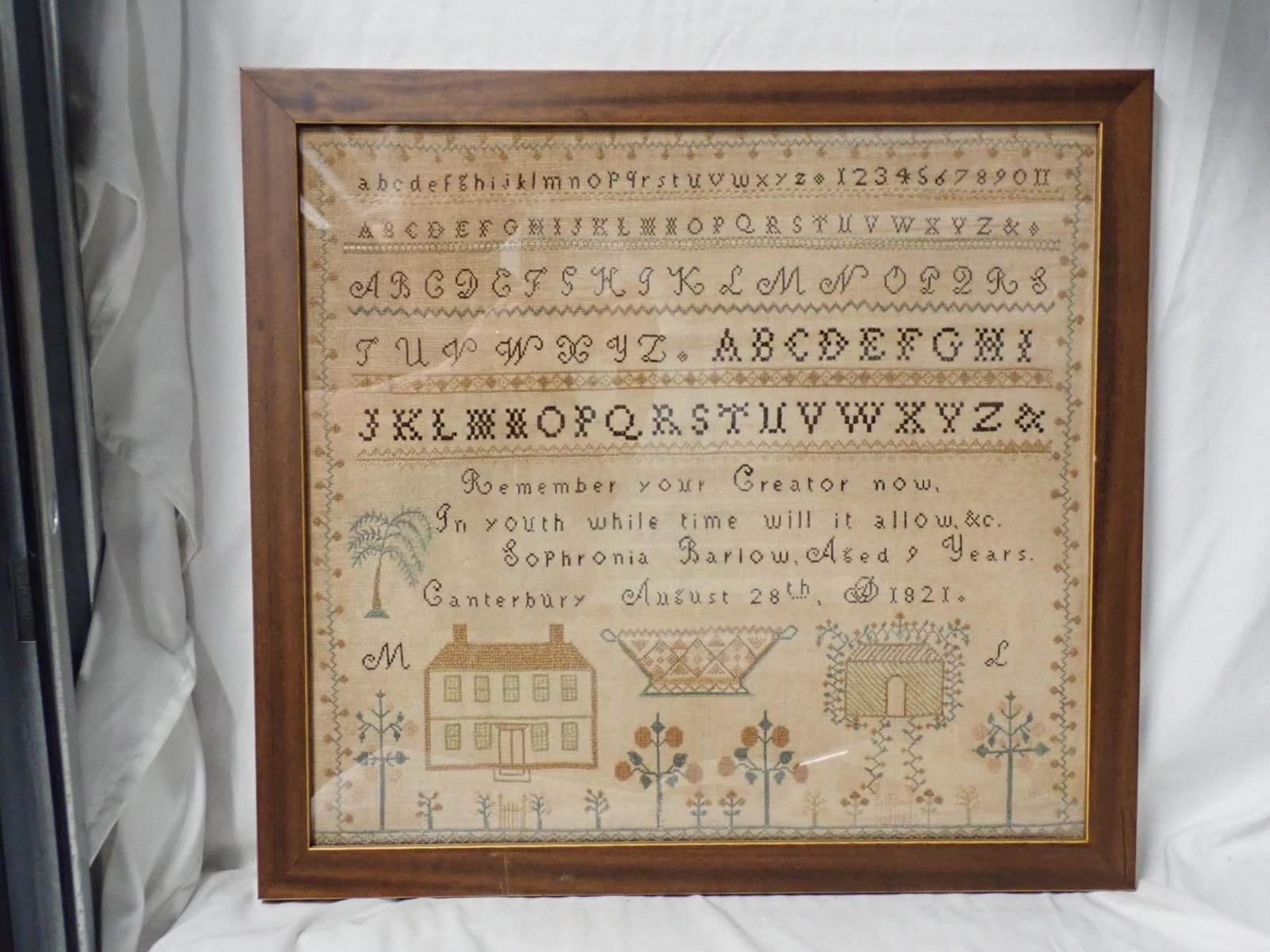 1821 Sophronia Barlow Sampler - 2